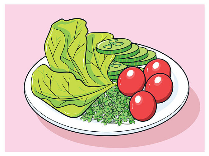 9 plate of salad