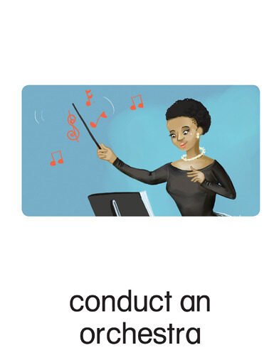154 conduct an orchestra