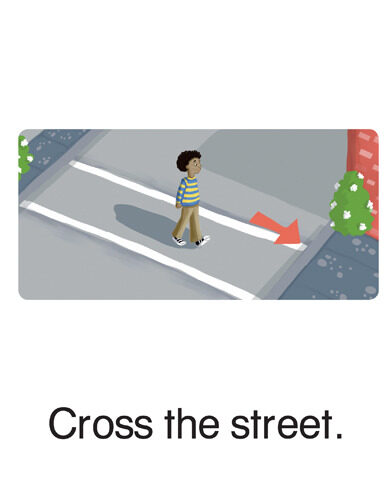 92 Cross the street.