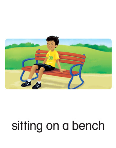 18 sitting on a bench