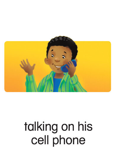 13 talking on his cell phone