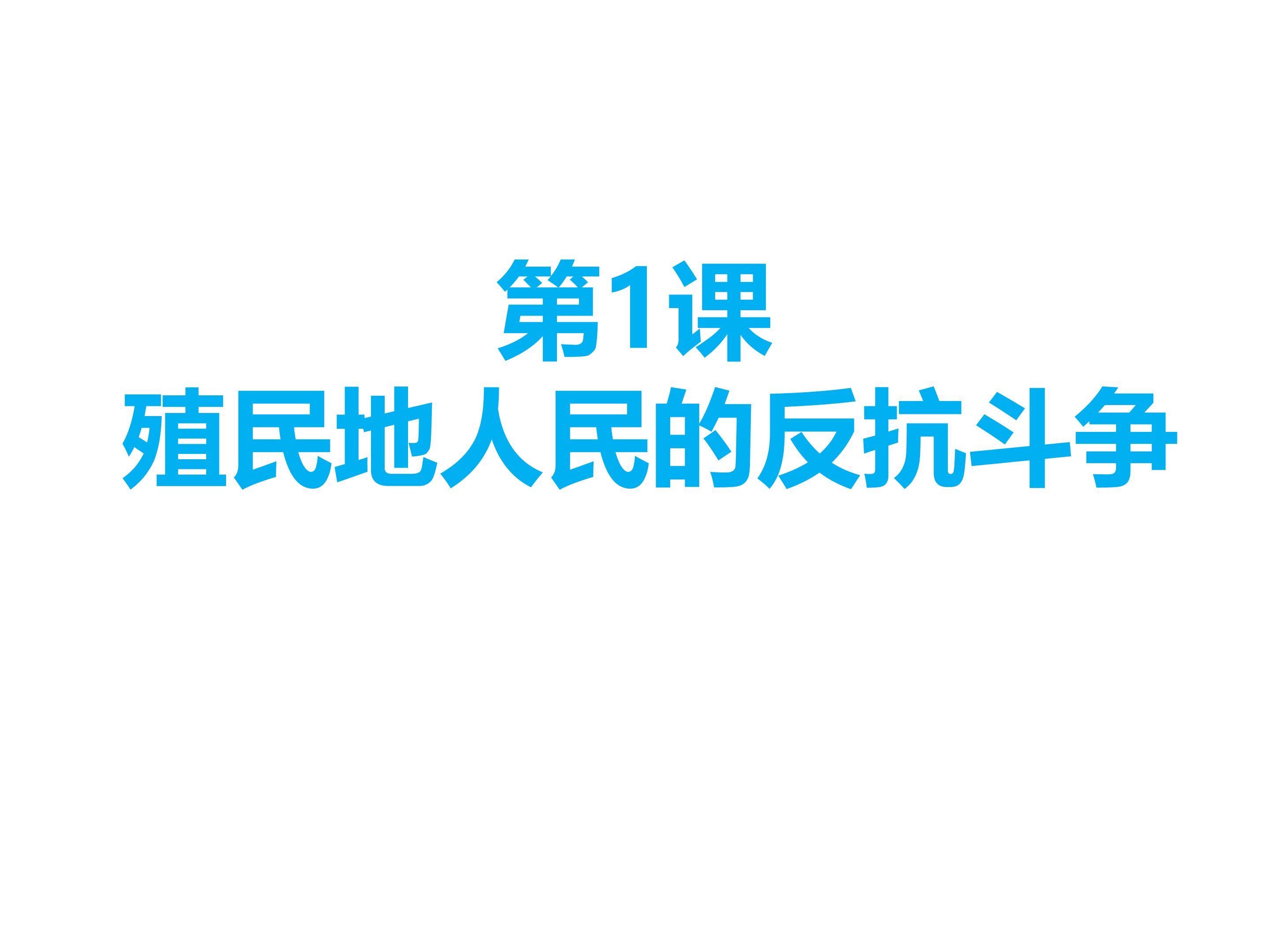 殖民地人民的反抗斗争