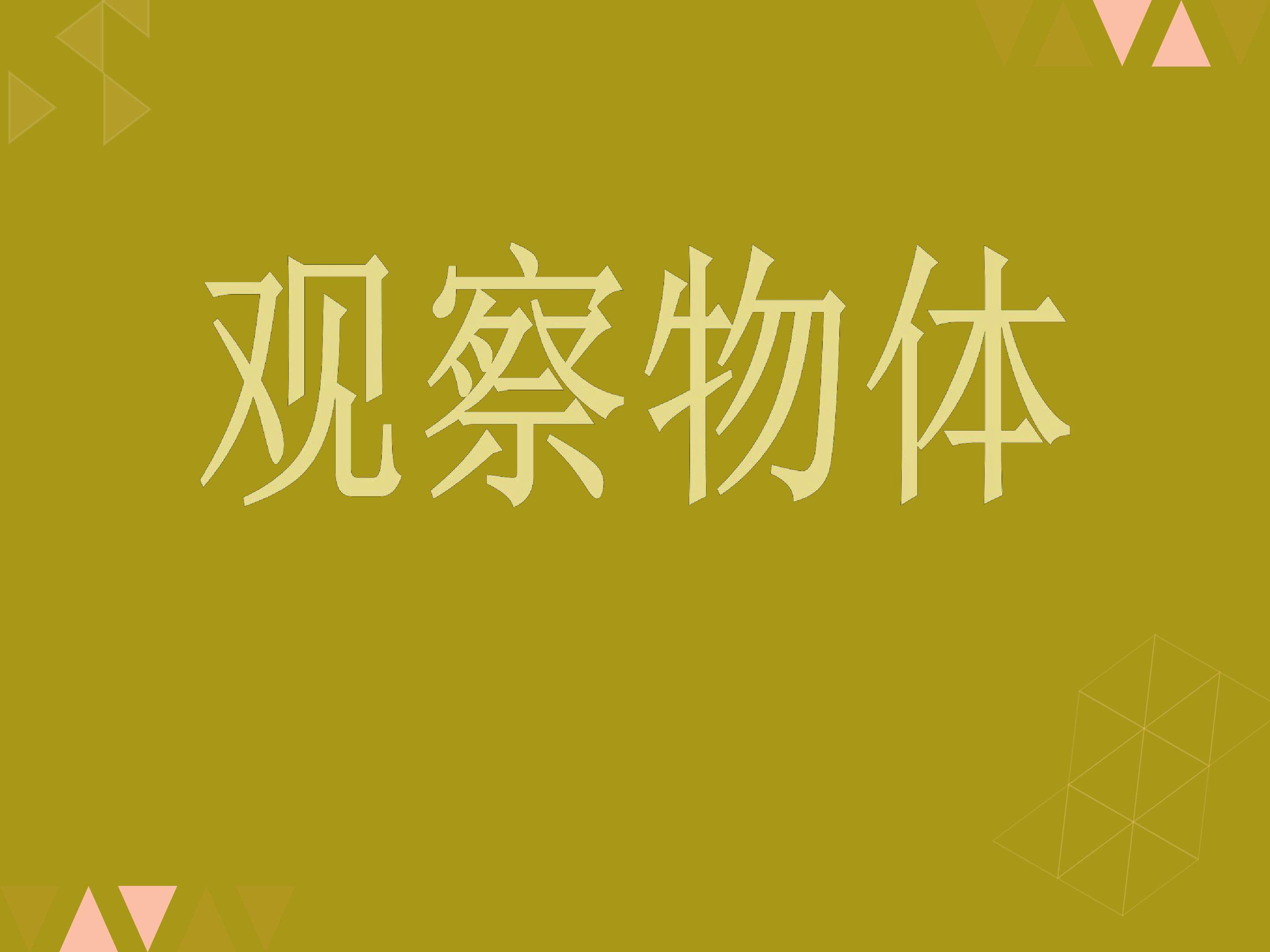 观察物体