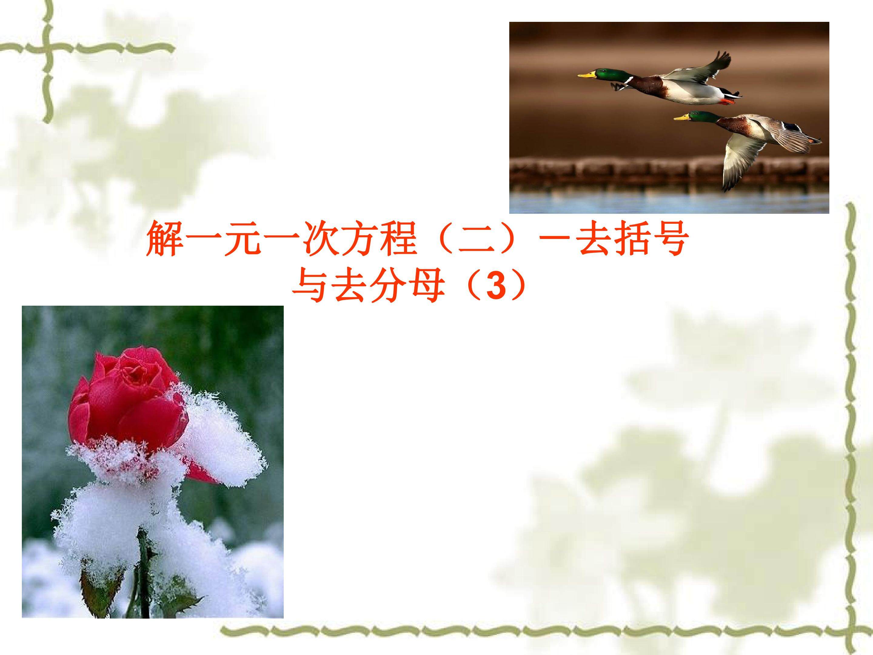 去分母解一元一次方程练习课
