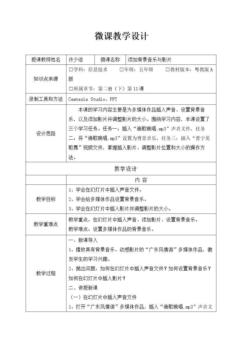 添加背景音乐与影片