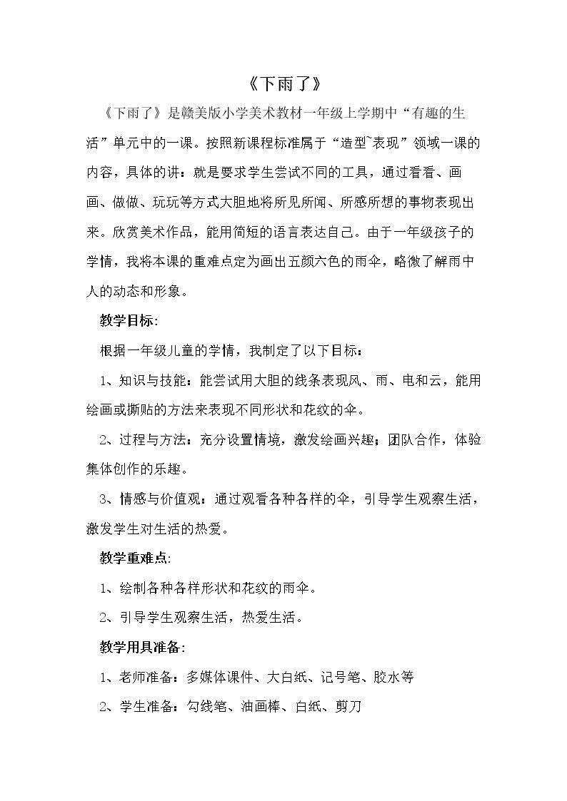 下雨了