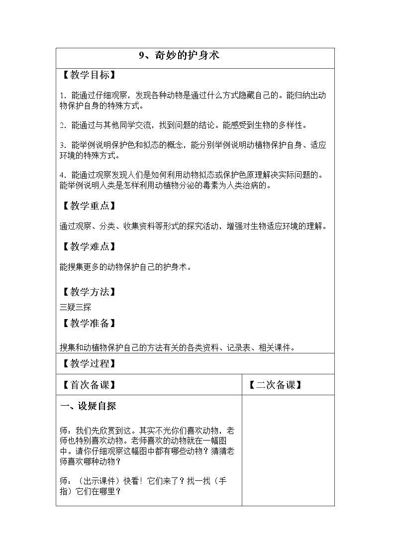 奇妙的护身术