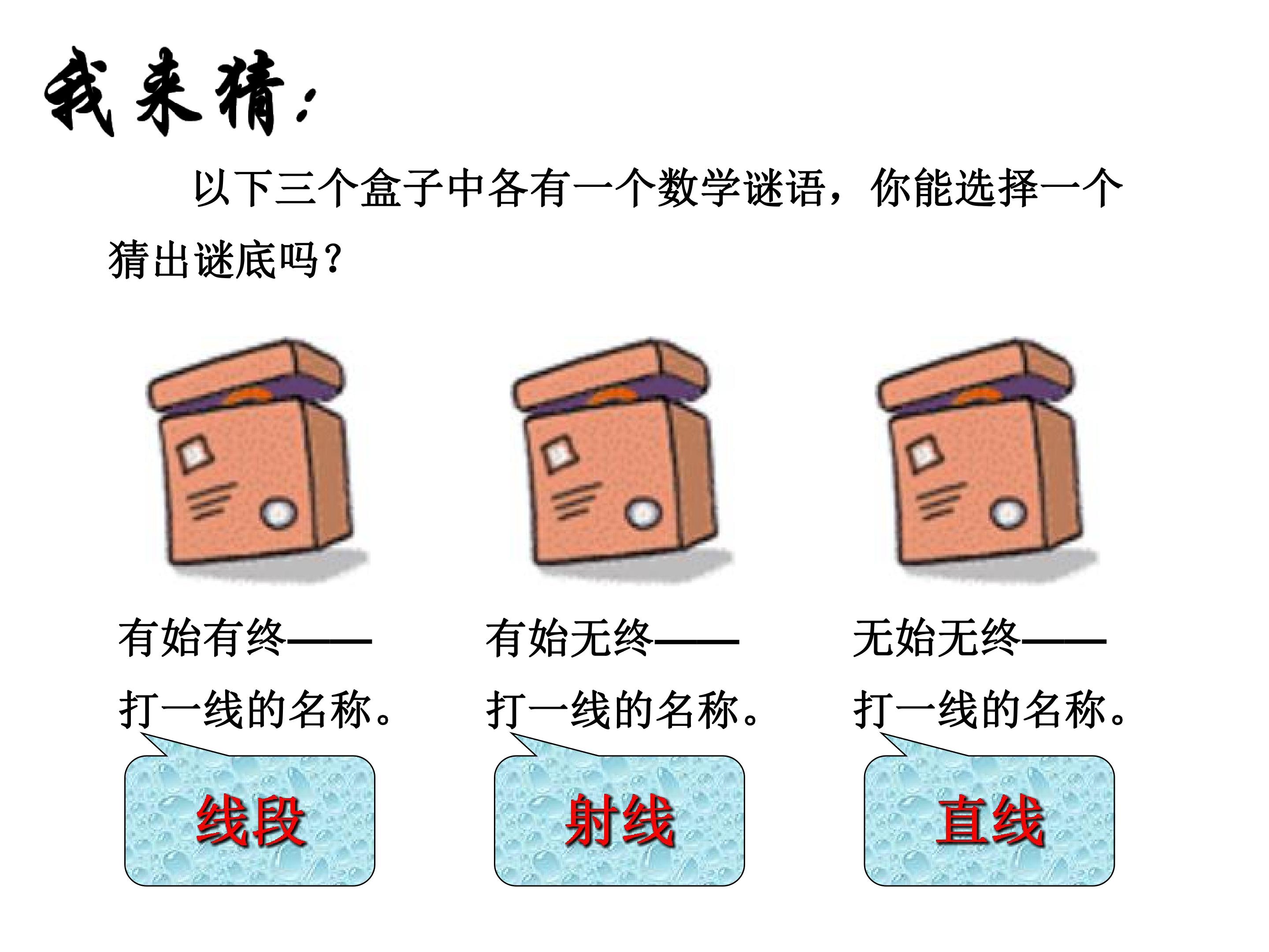 线段、射线、直线