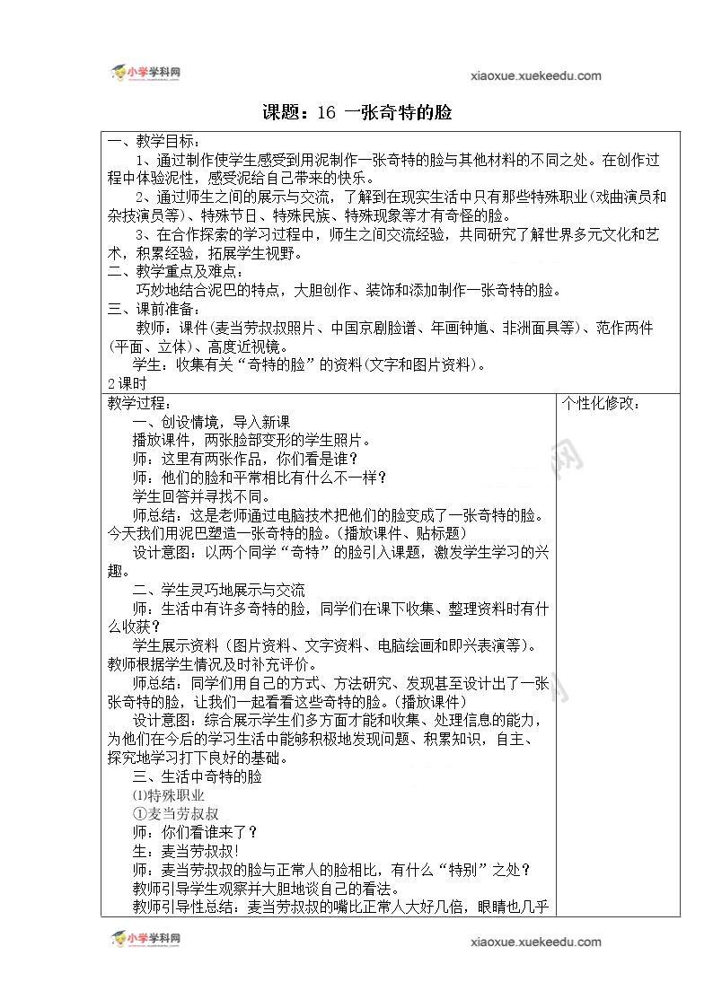 夸张的脸