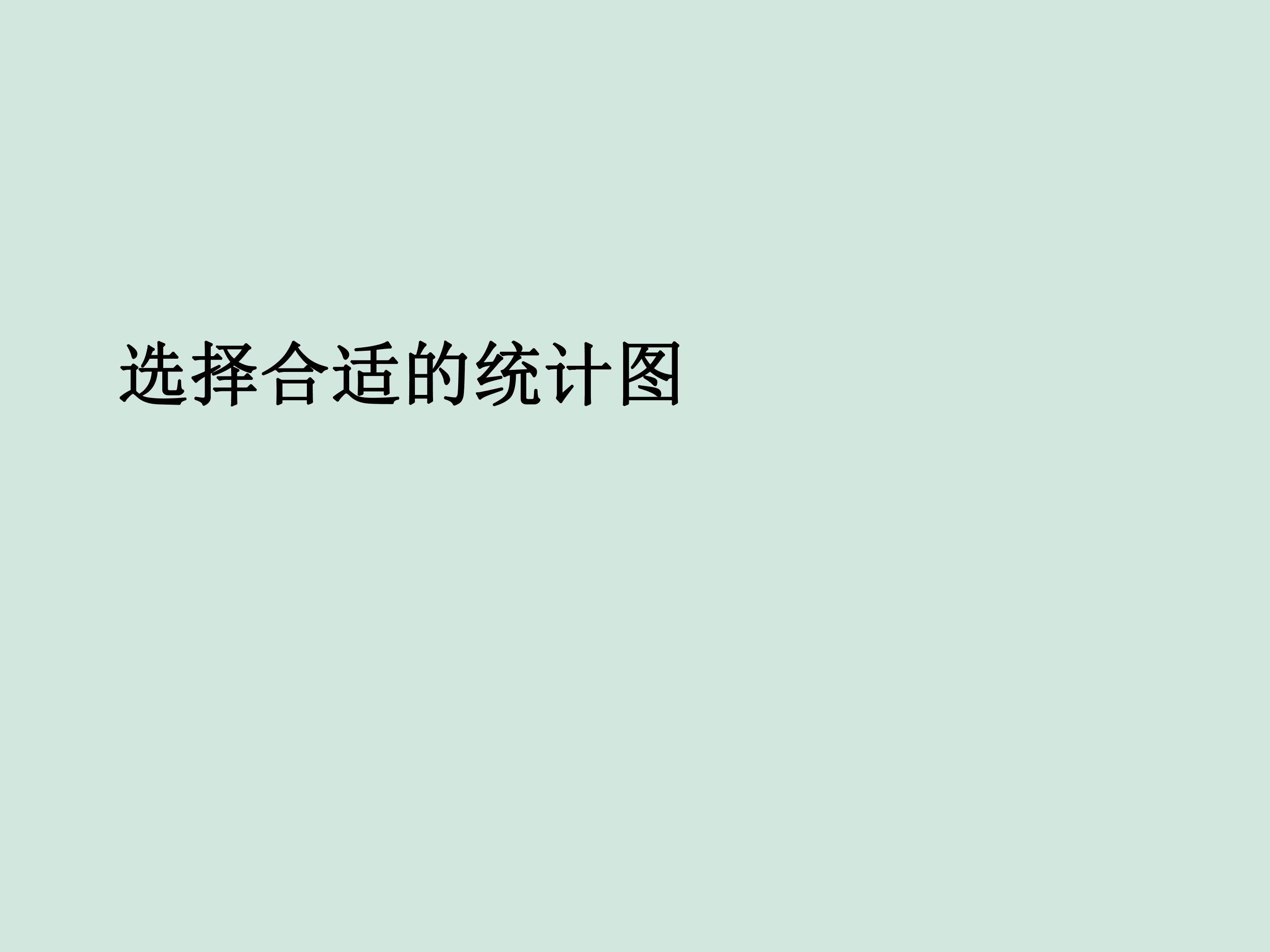 7.2  选择合适的统计图