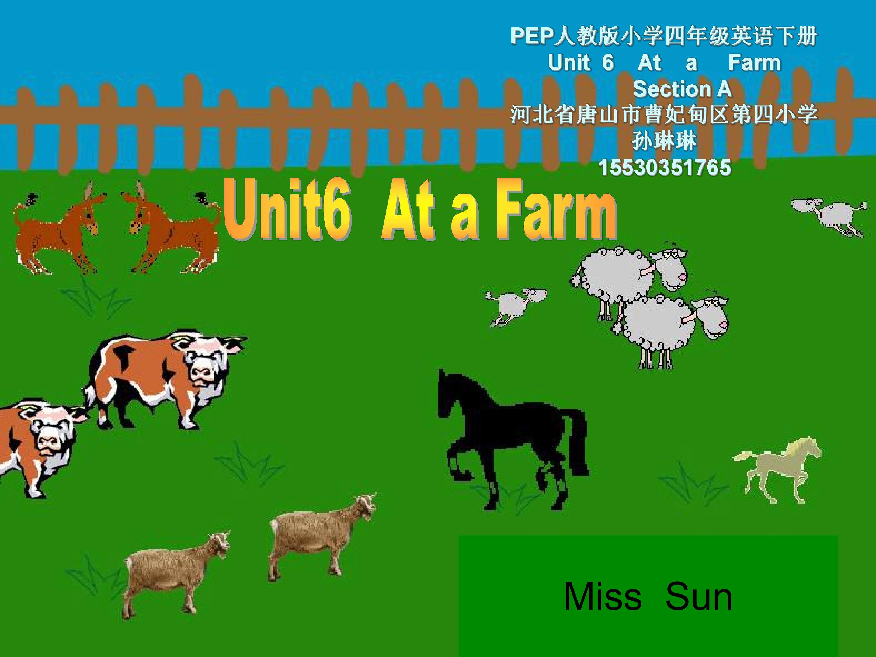 Unit 6  At  a  Farm