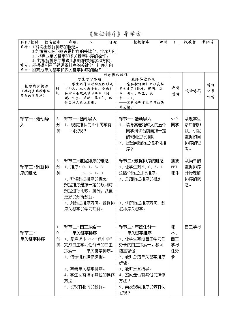 数据排序