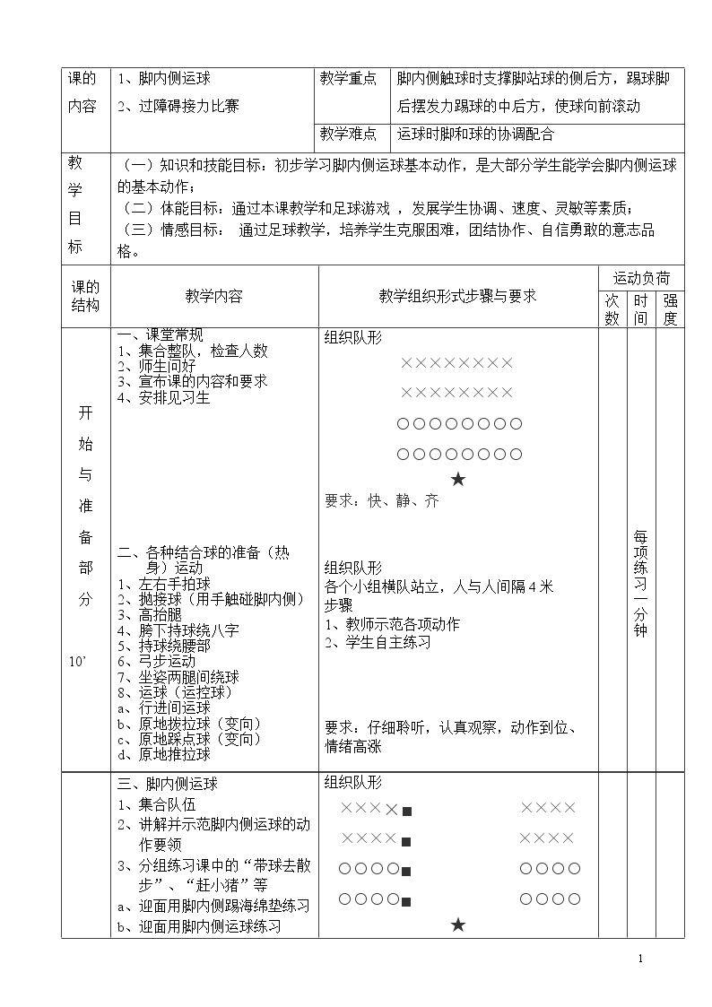脚内侧运球