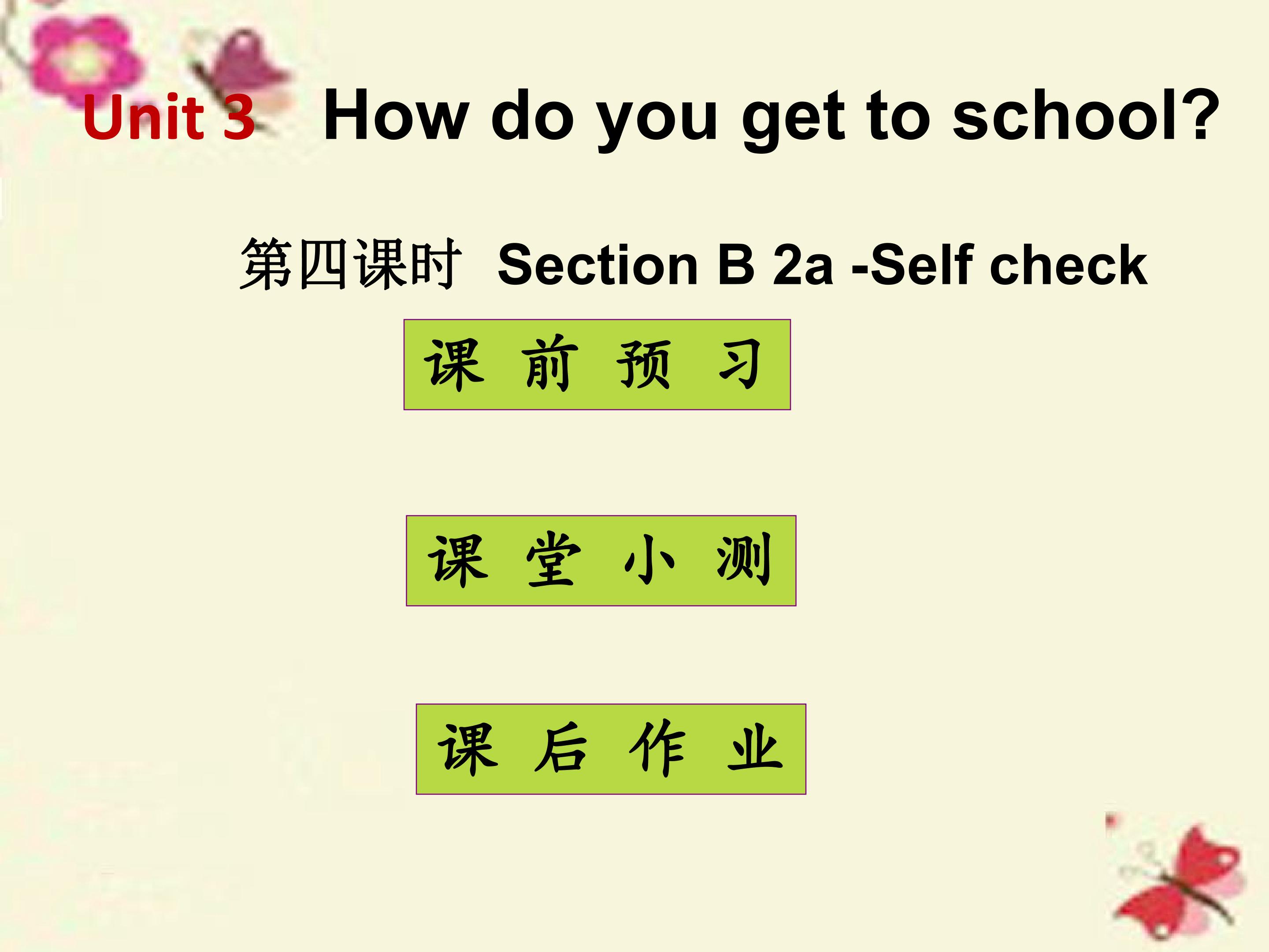 How do you get to school Section B