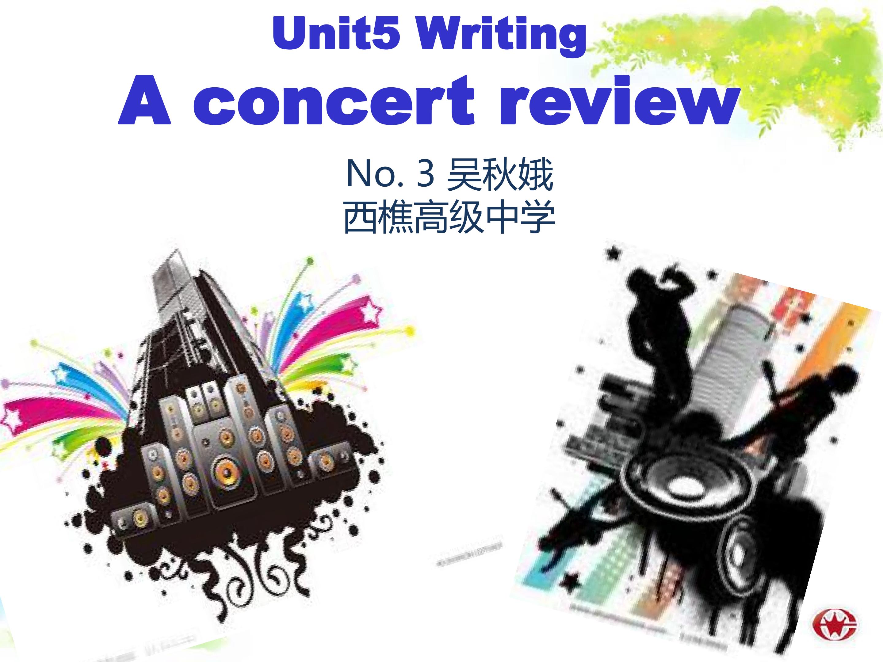 北师大版必修二第五单元writing a concert review