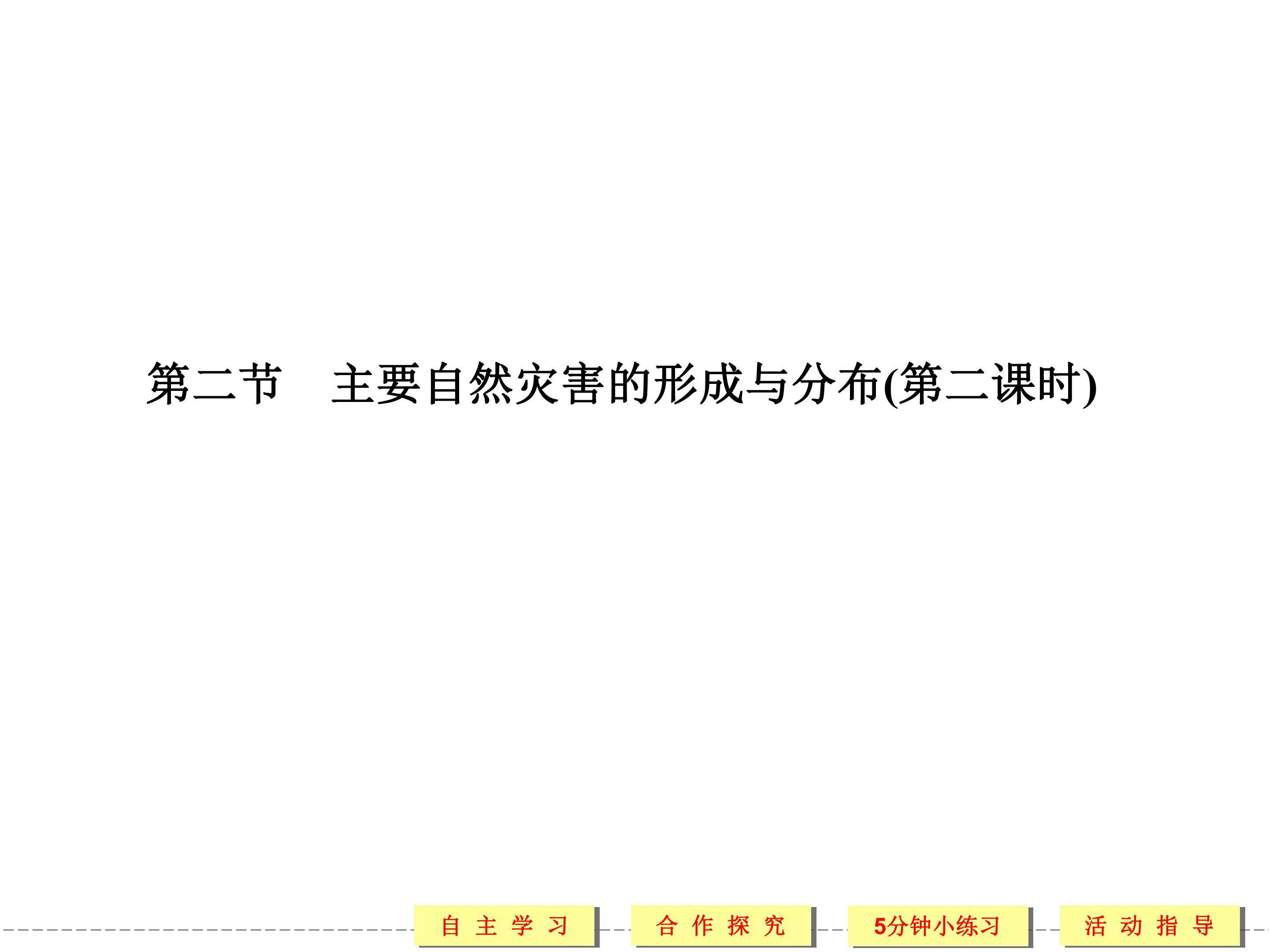 主要自然灾害的形成与分布