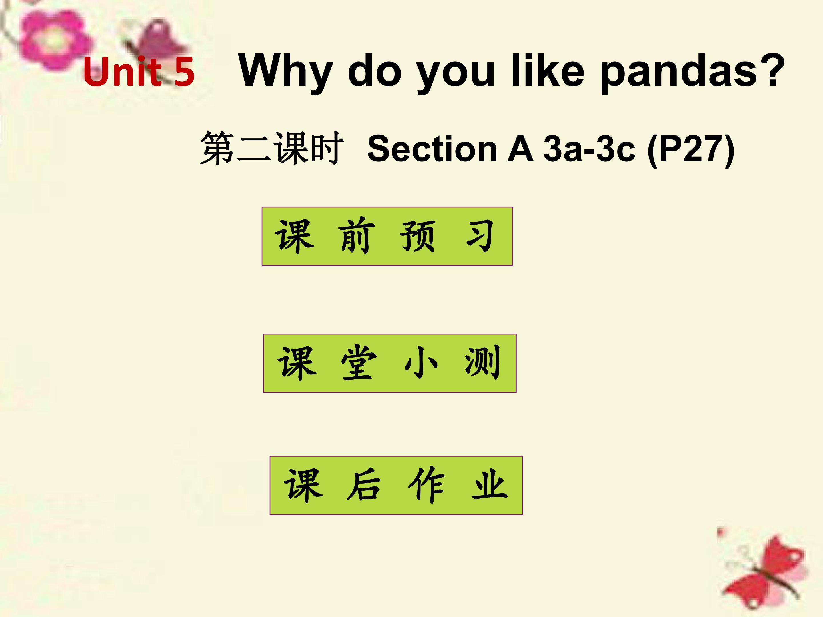 Why do you like pandas Section A