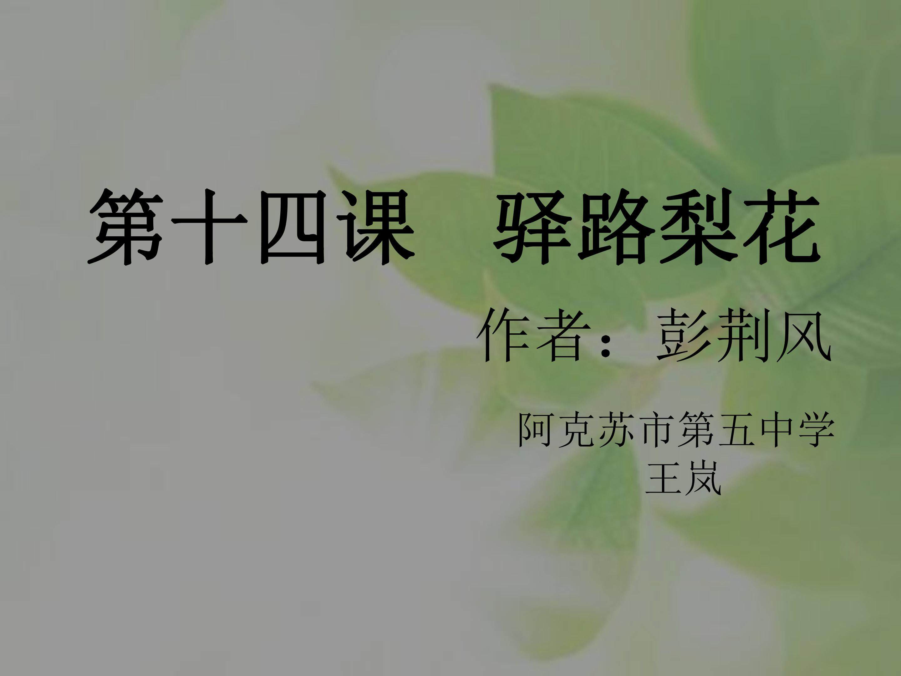 驿路梨花
