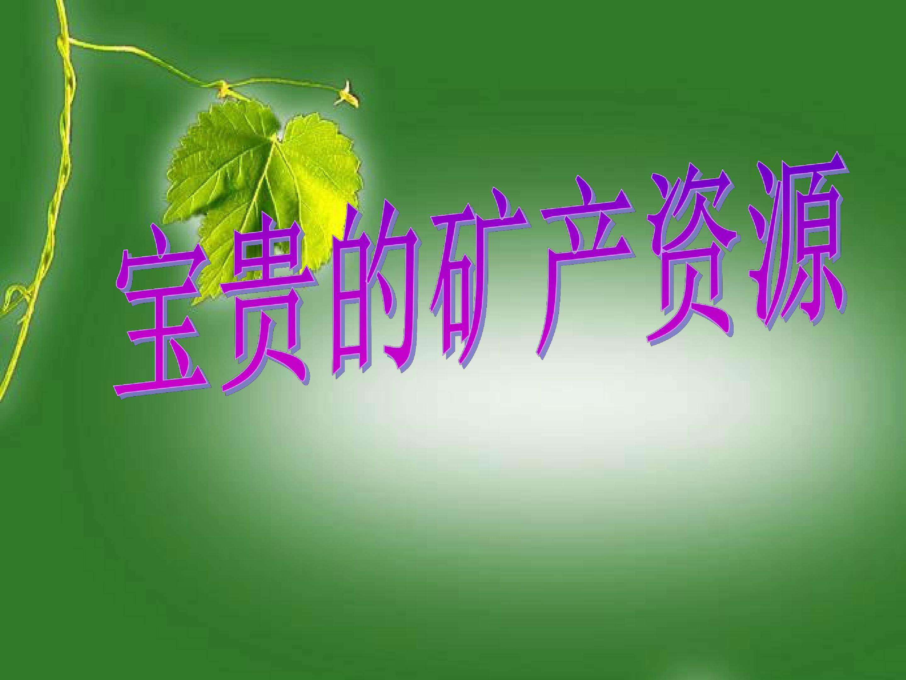 宝贵的矿产资源2