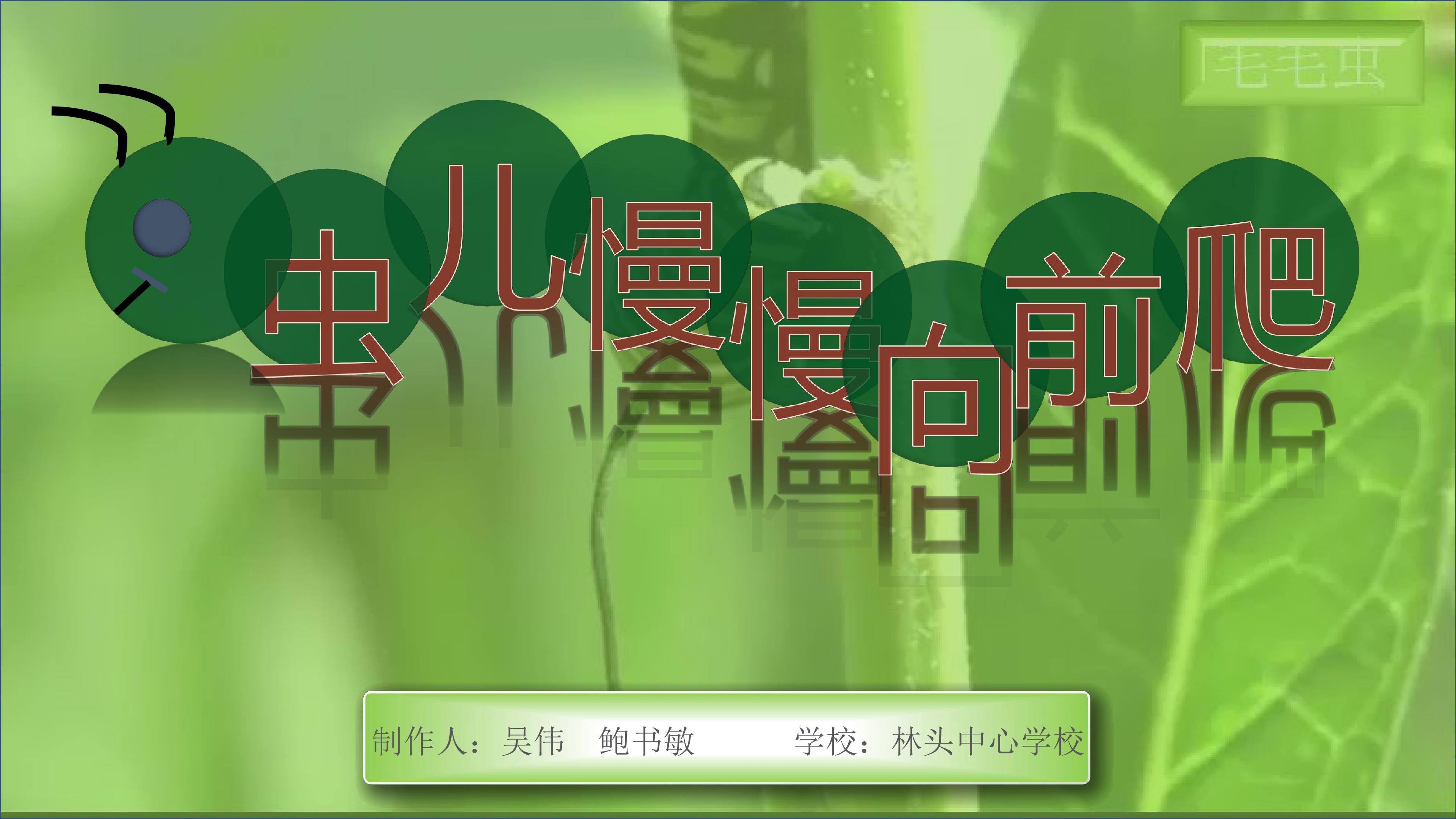虫儿慢慢向前爬