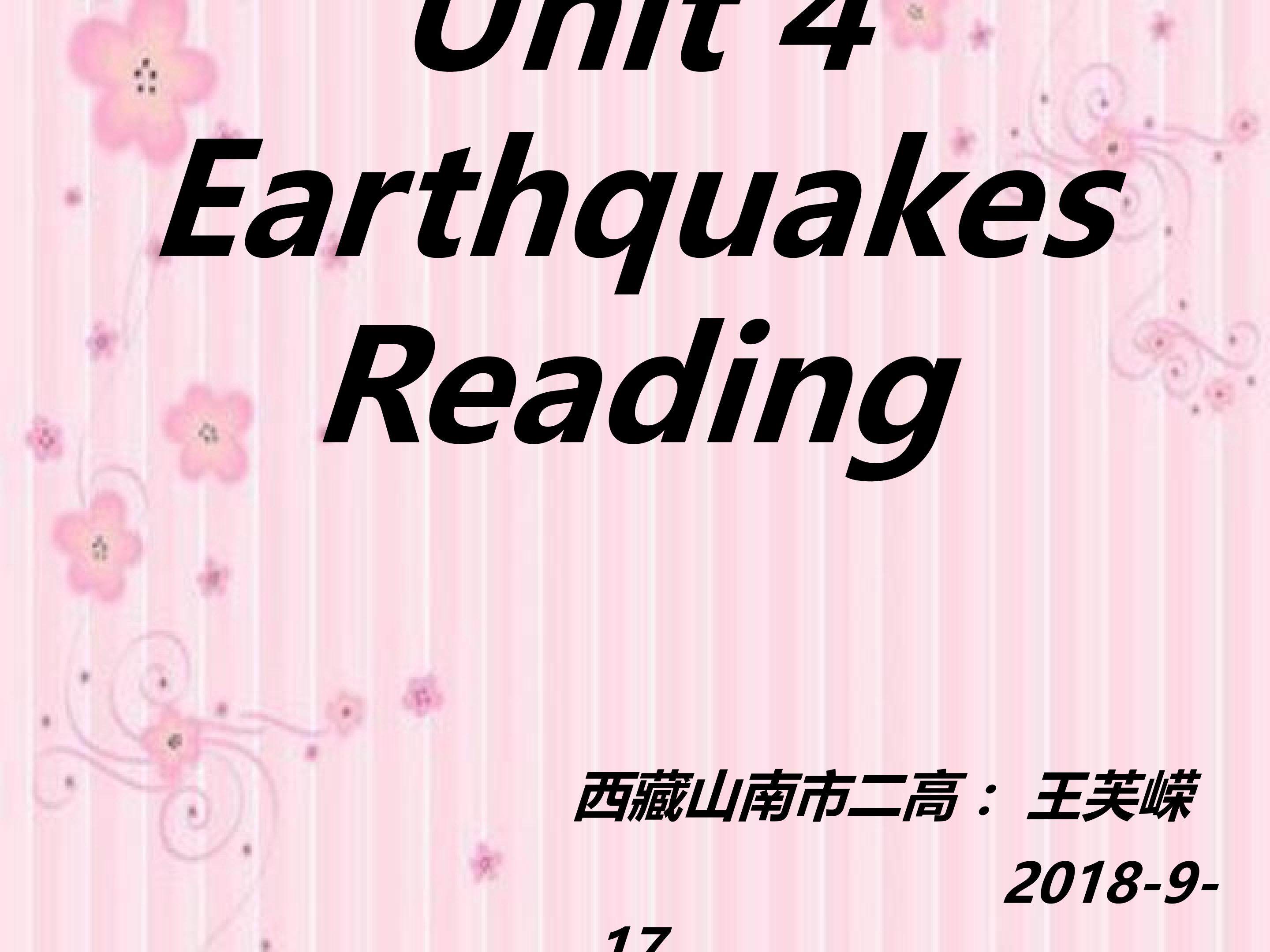 earthquakes