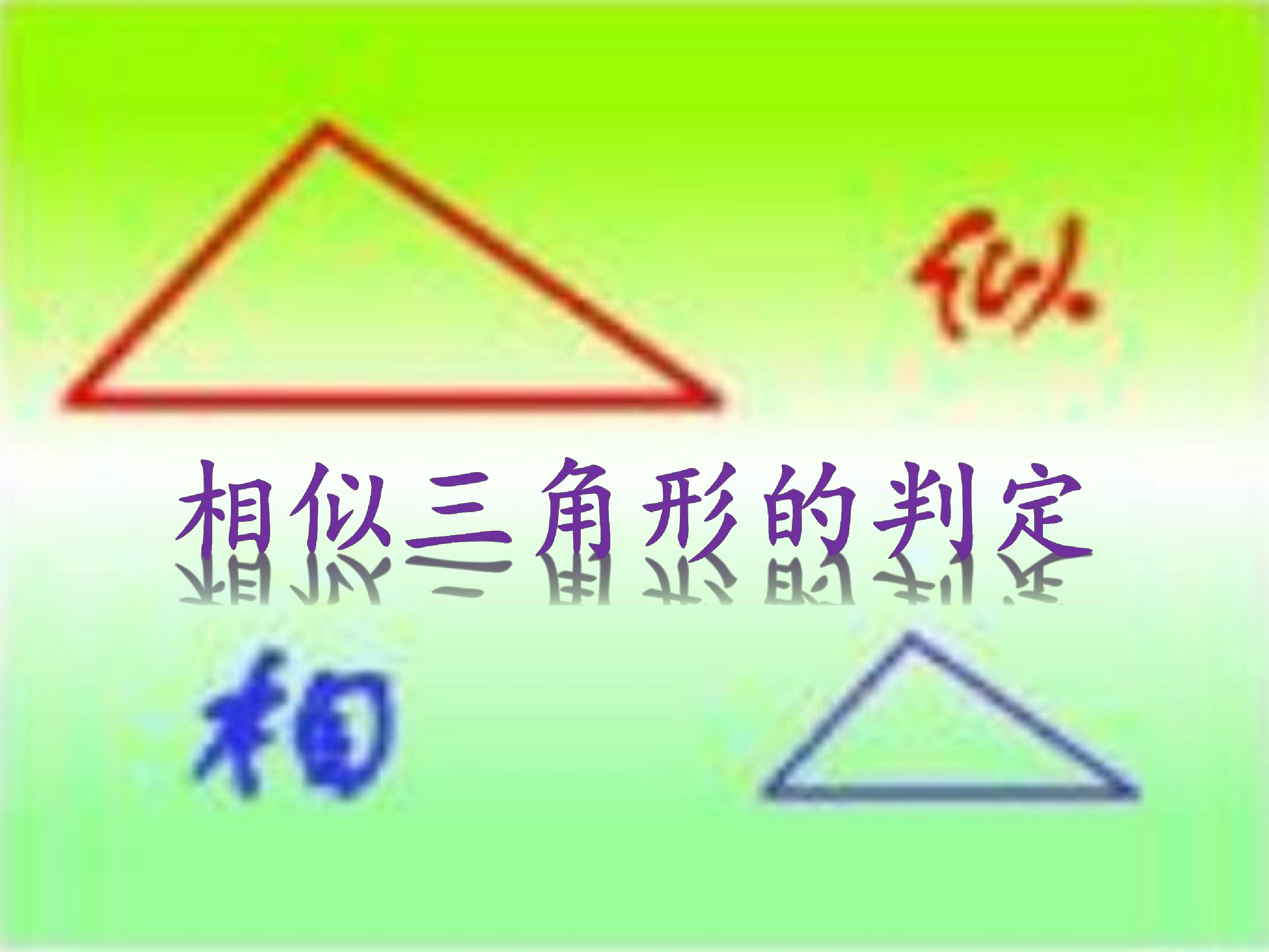 相似三角形的判定