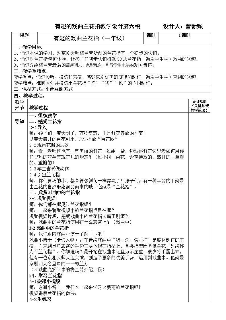 戏曲兰花指