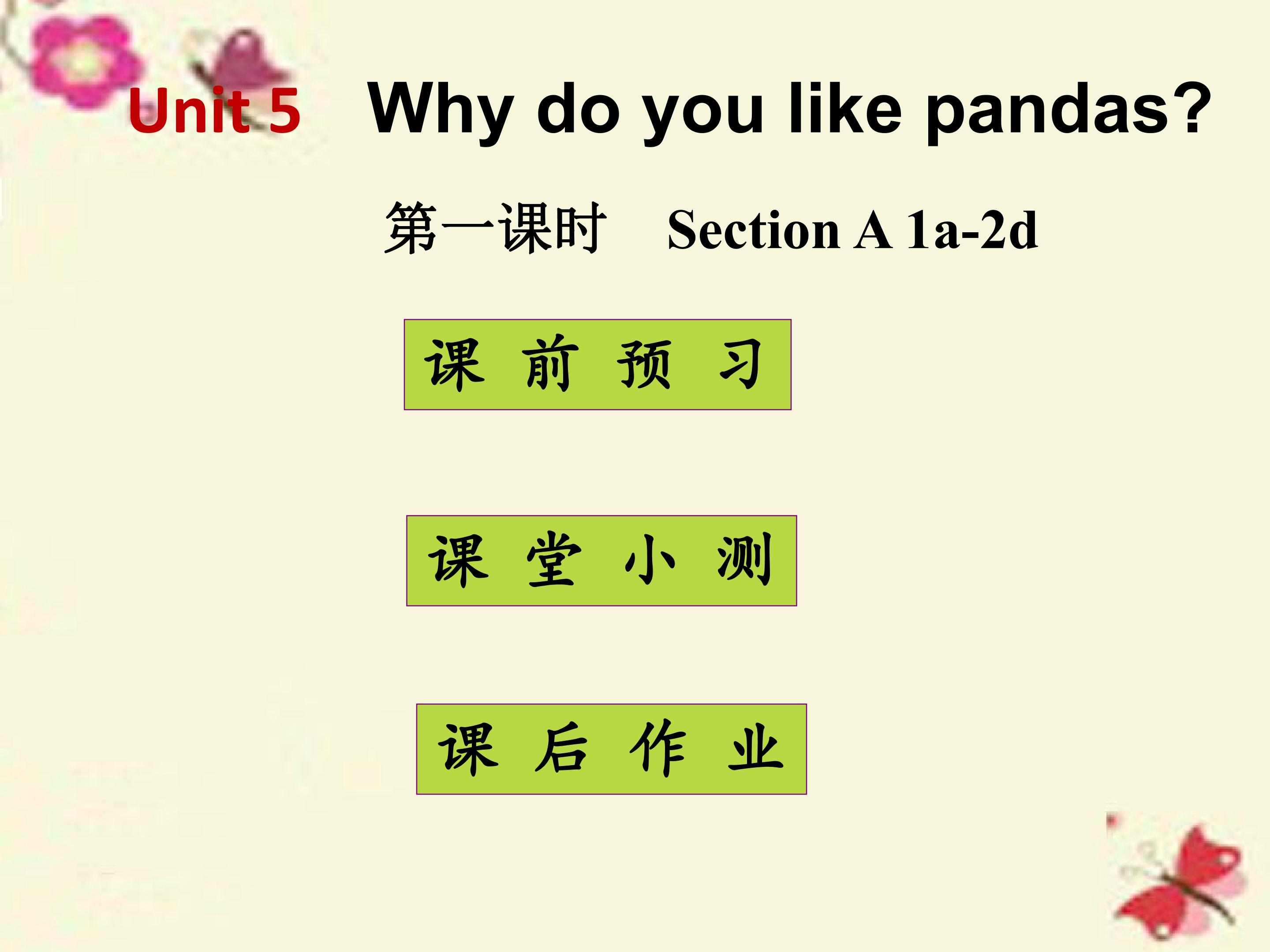Why do you like pandas Section A