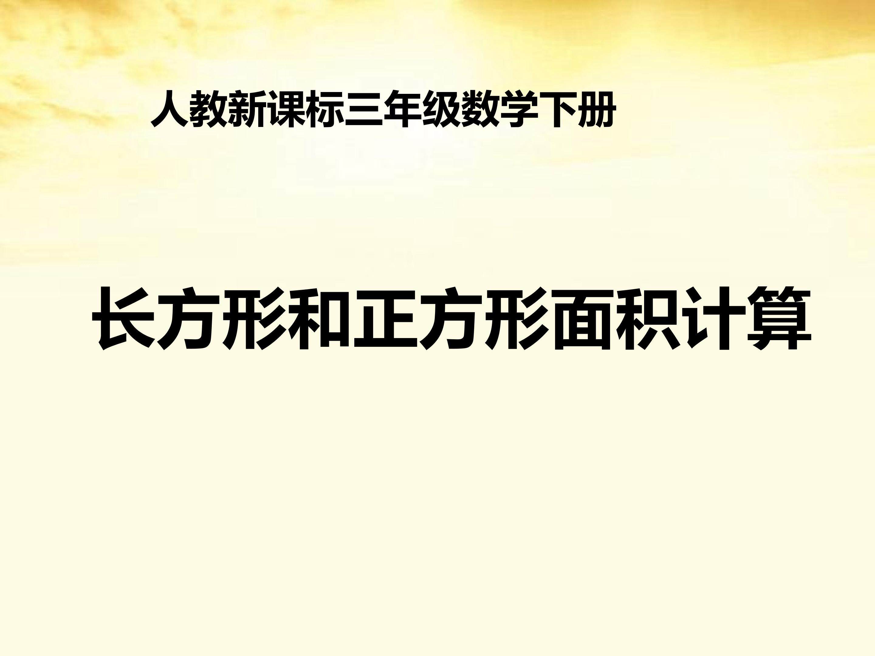 长方形和正方形面积计算