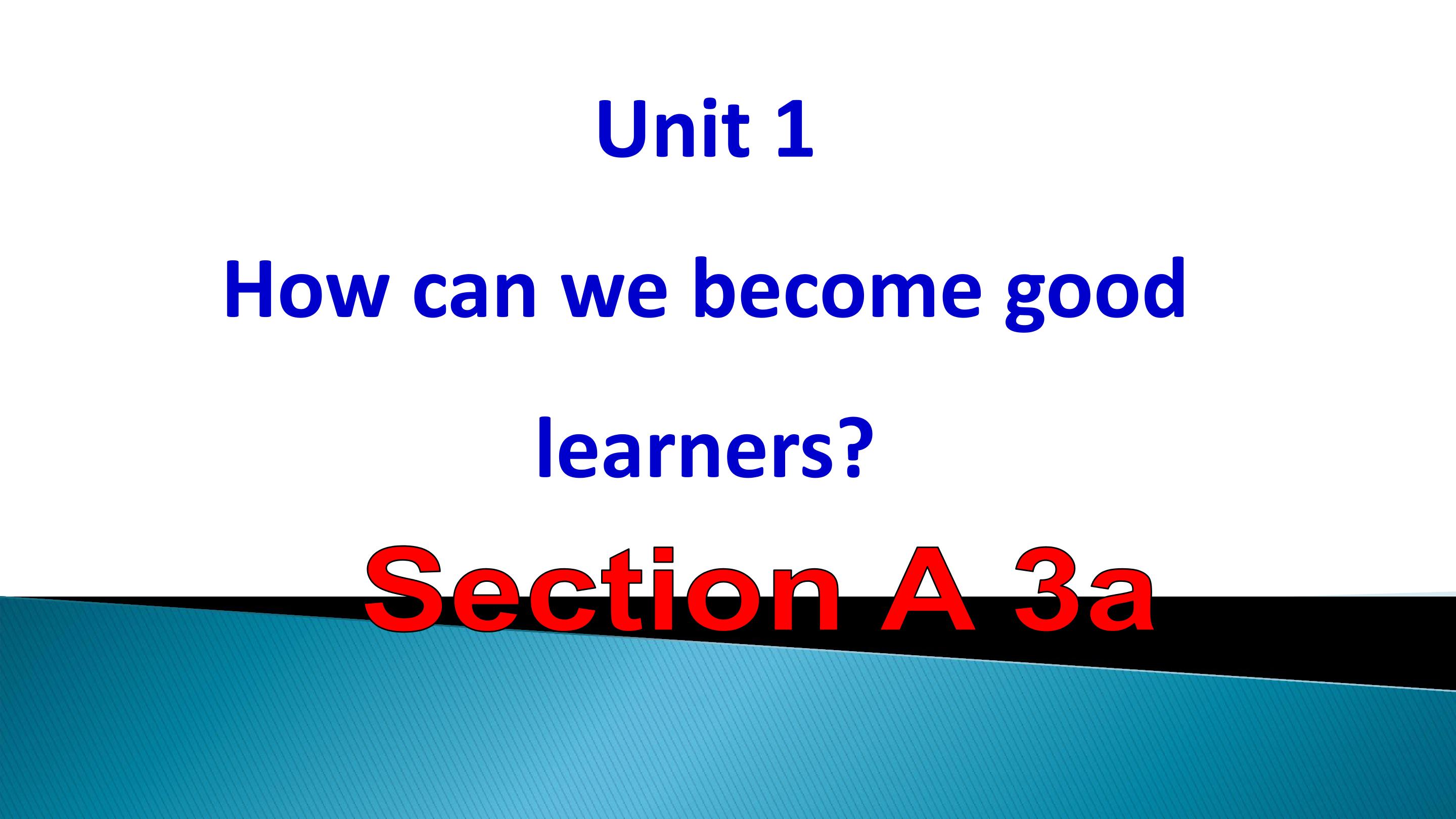 新目标九年级上Unit1section A-3a