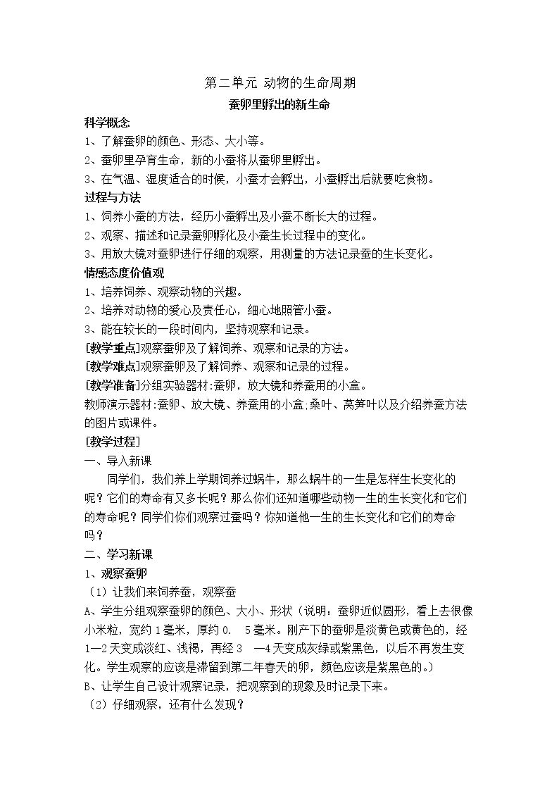 蚕卵里孵出的新生命科学小知识