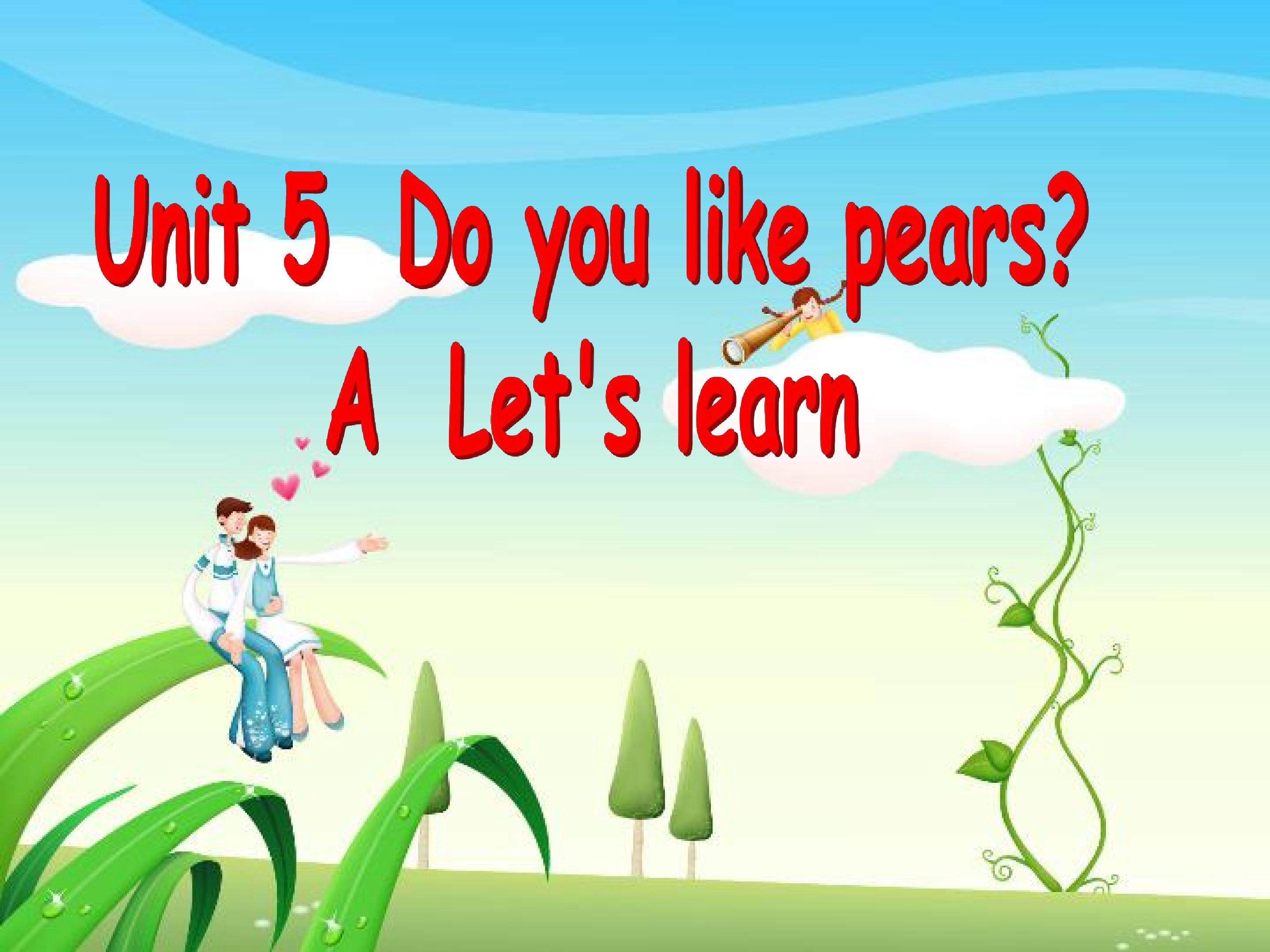 Do you like peas? Part A let's learn