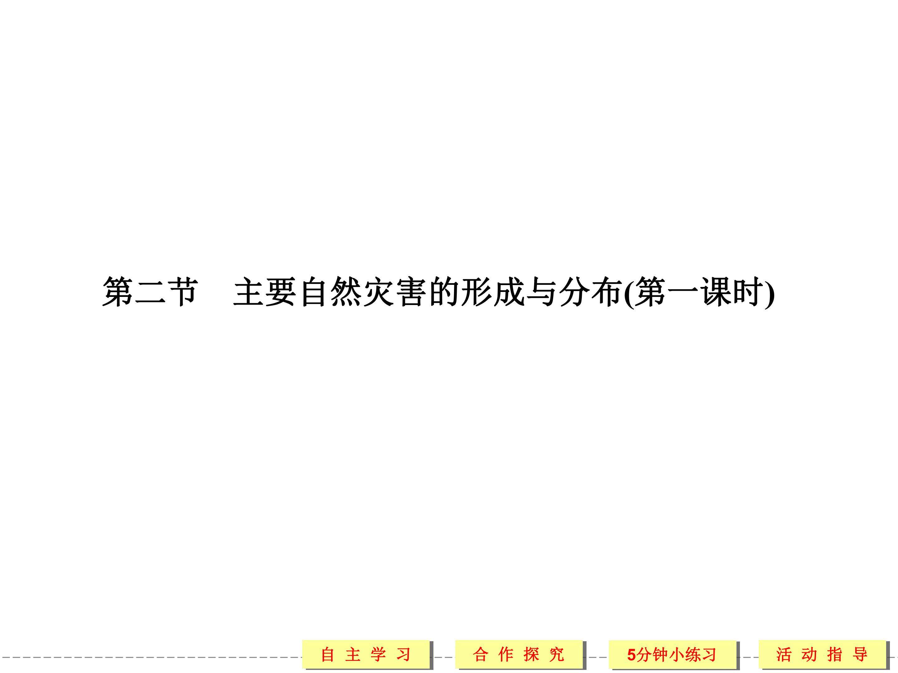 主要自然灾害的形成与分布