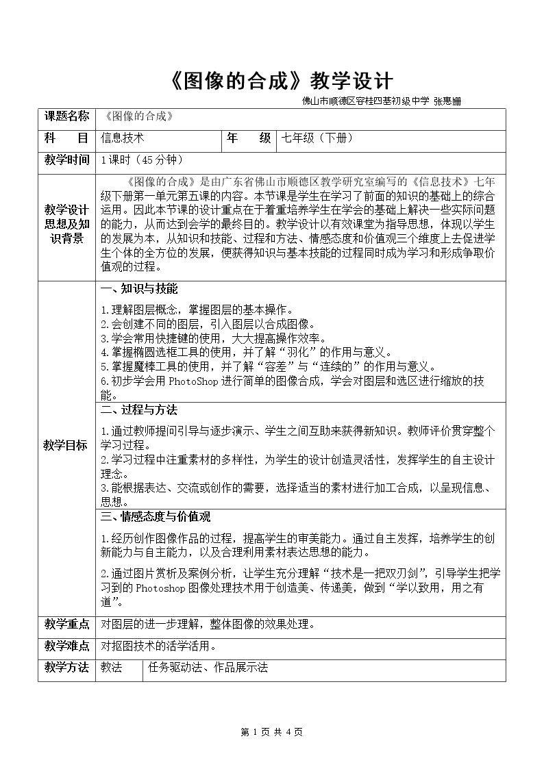 图像的合成