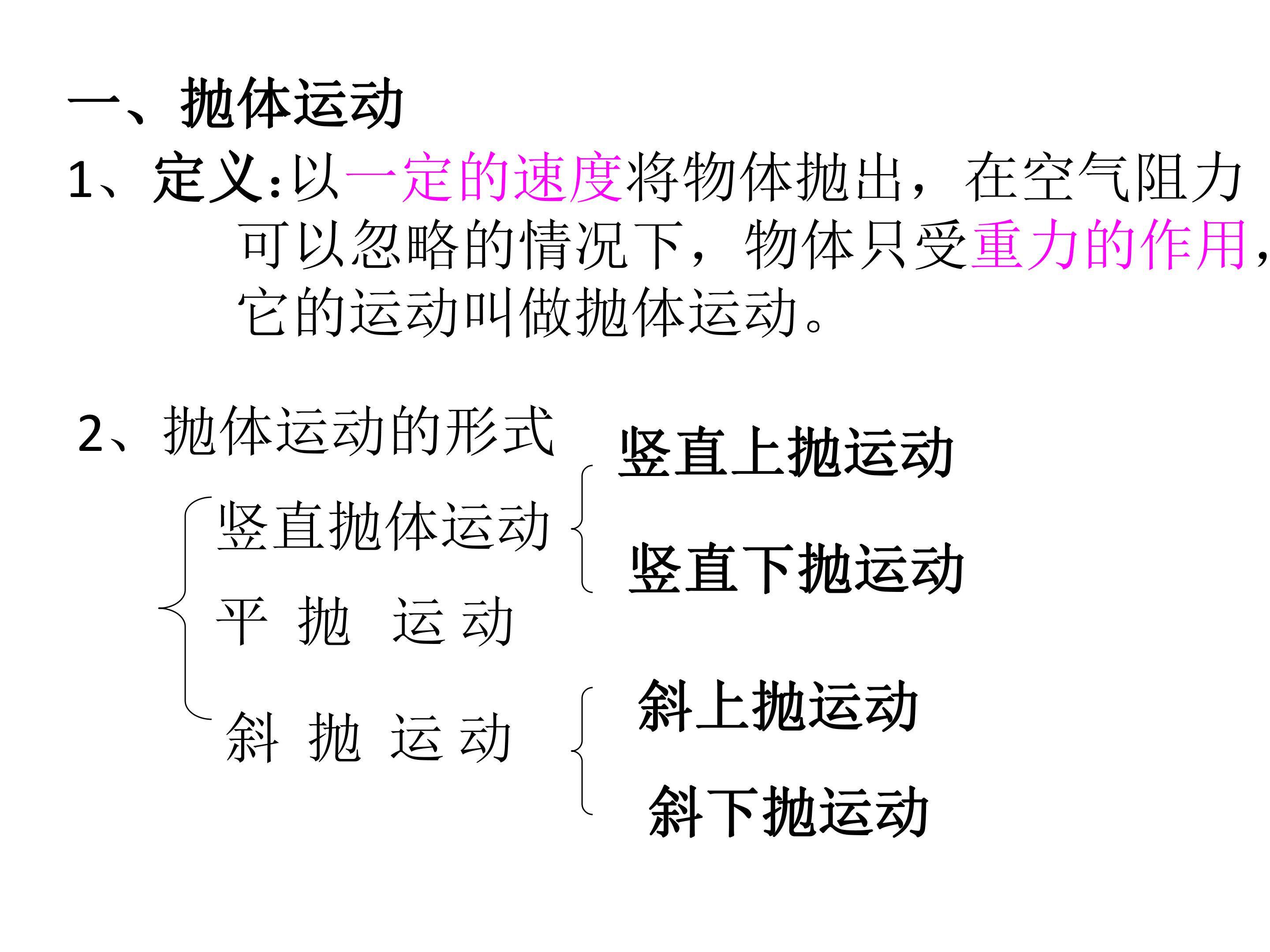 抛物运动