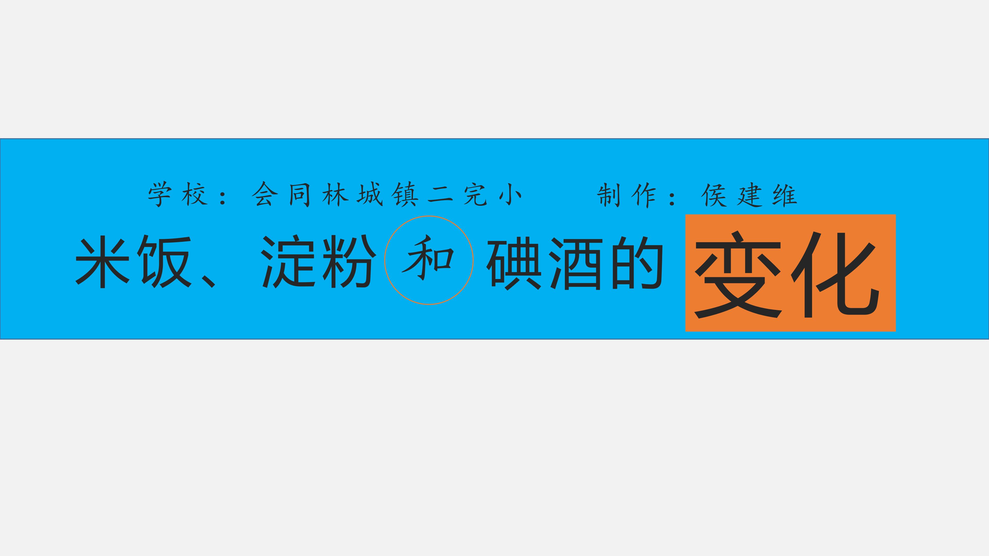 米饭、淀粉和碘酒的变化