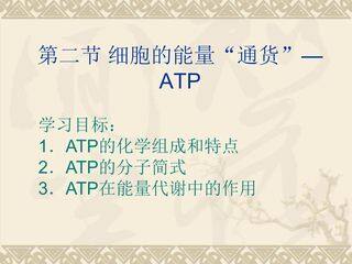 细胞的能量通货-ATP
