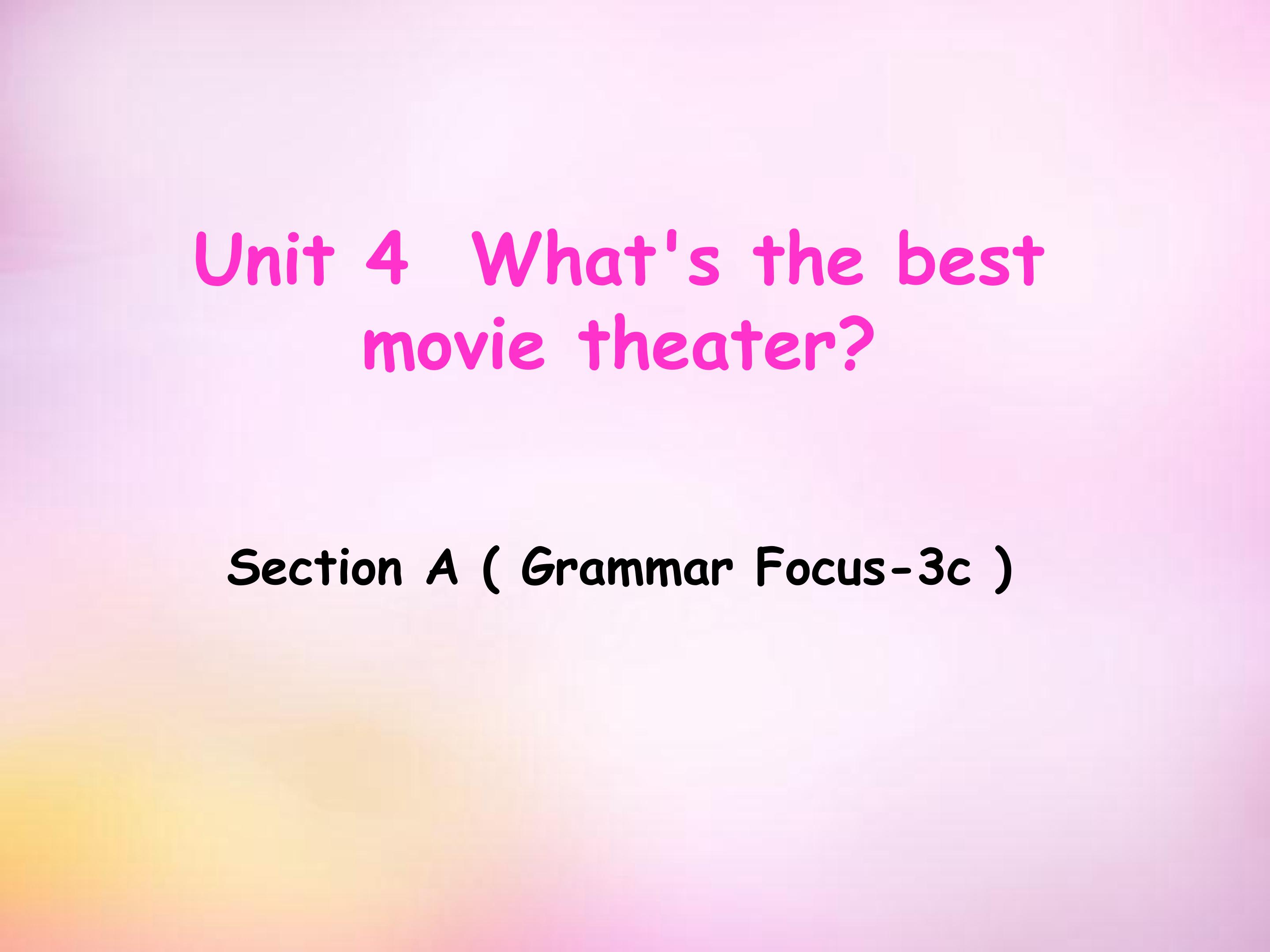 What's the best movie theater SectionA