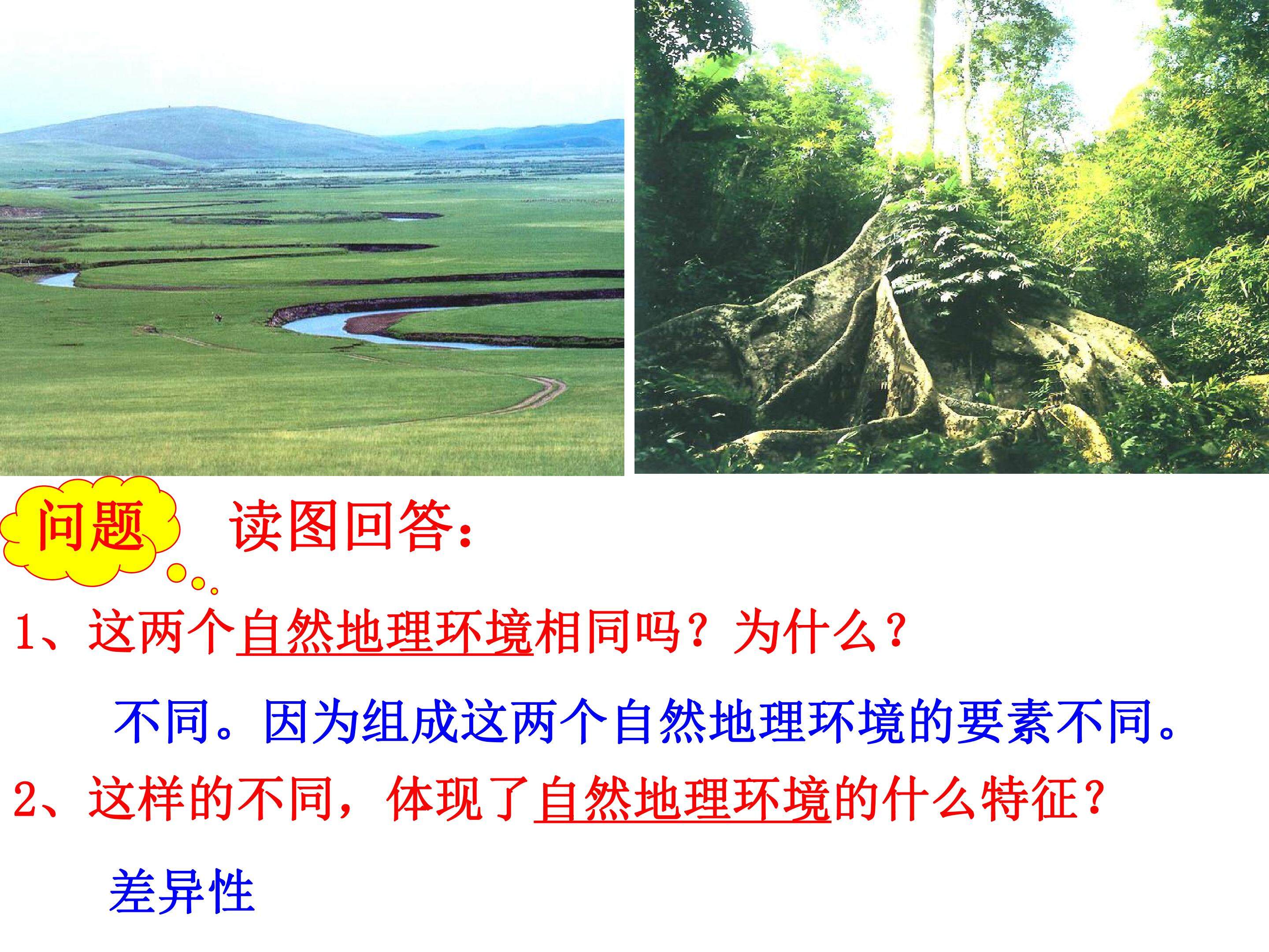 自然地理环境的差异性