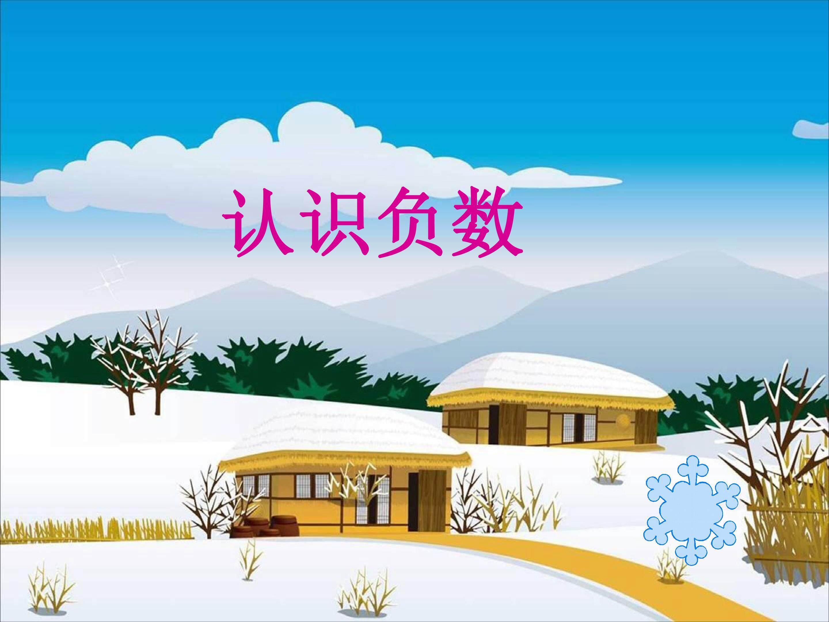 负数的认识