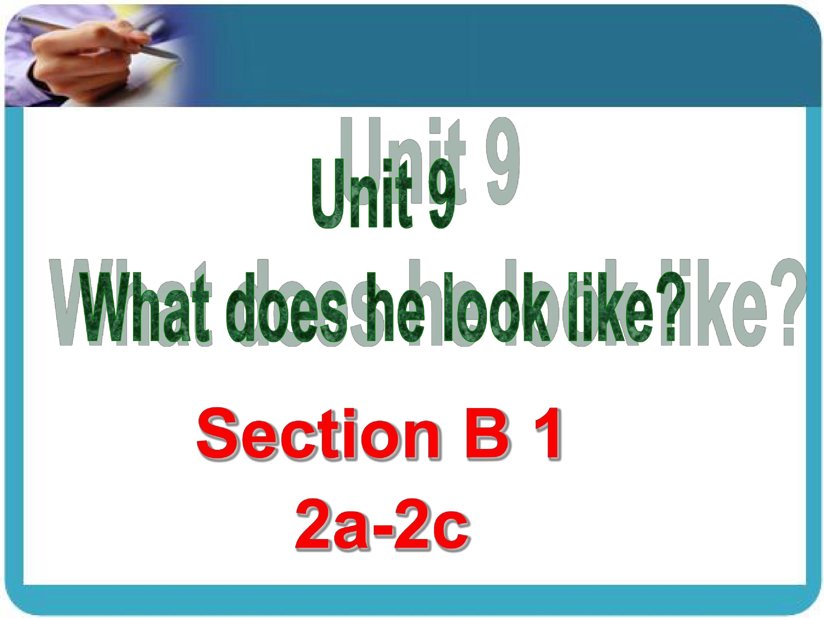 What does he look like Section A