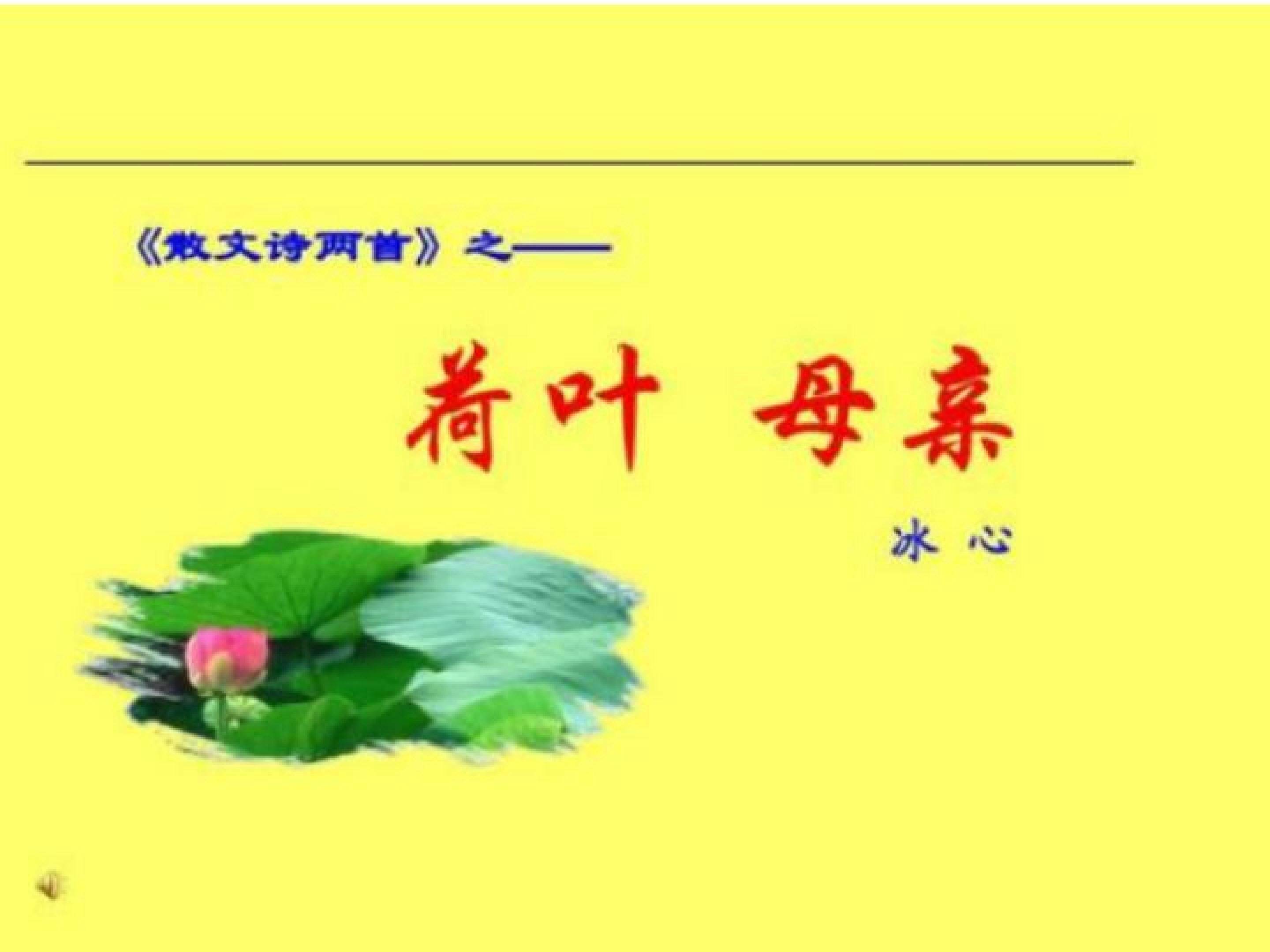 荷叶·母亲