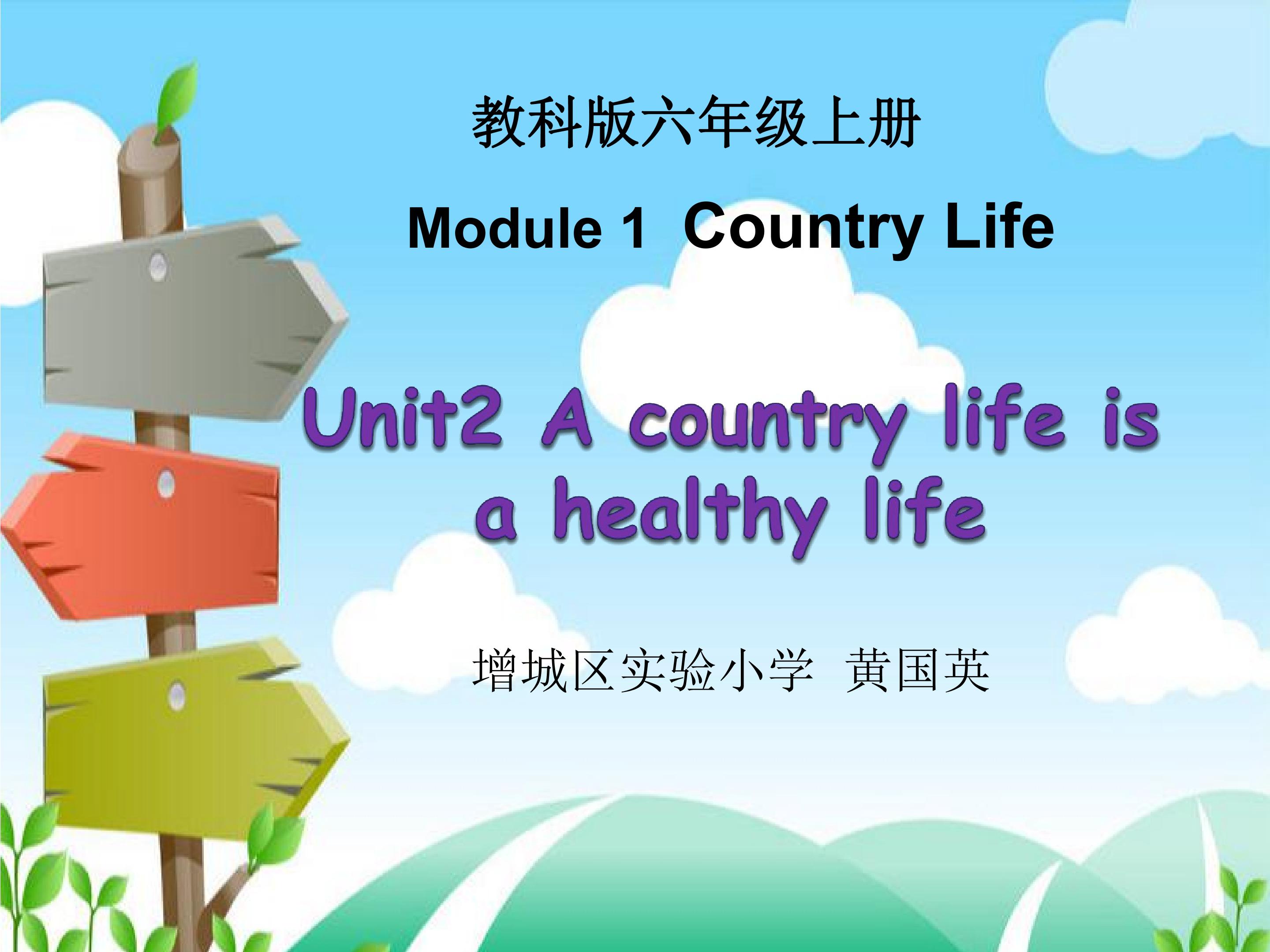 Unit 2 A country life is a healthy life