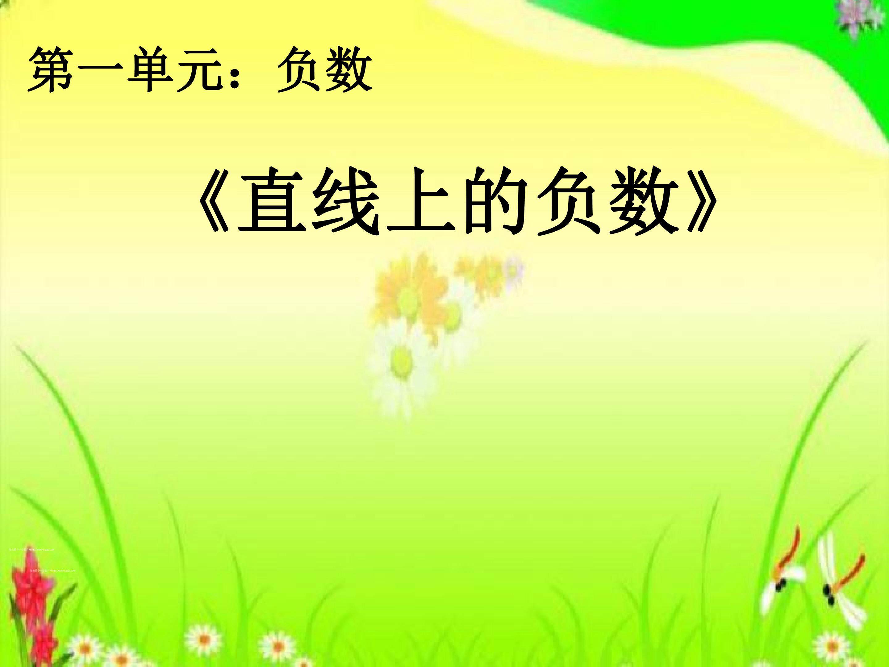 直线上的负数