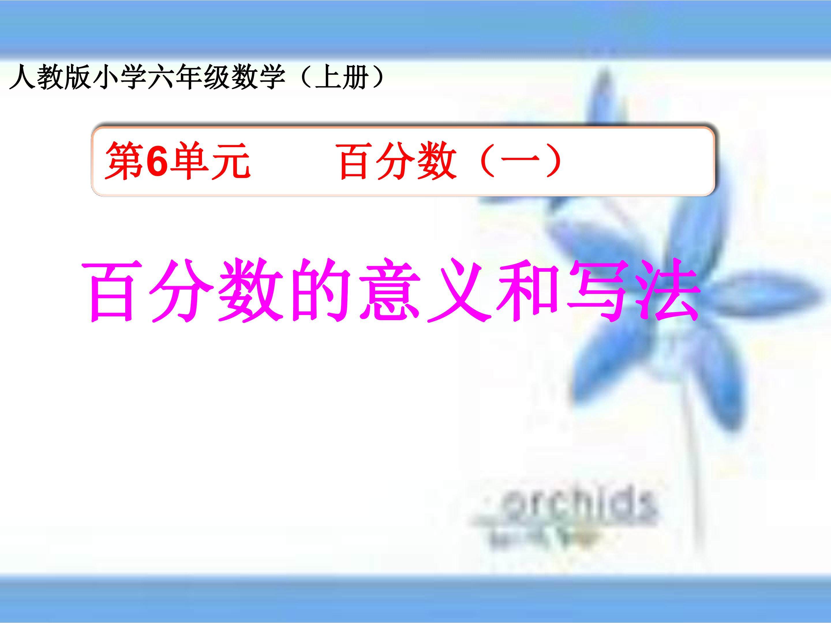 百分数的意义