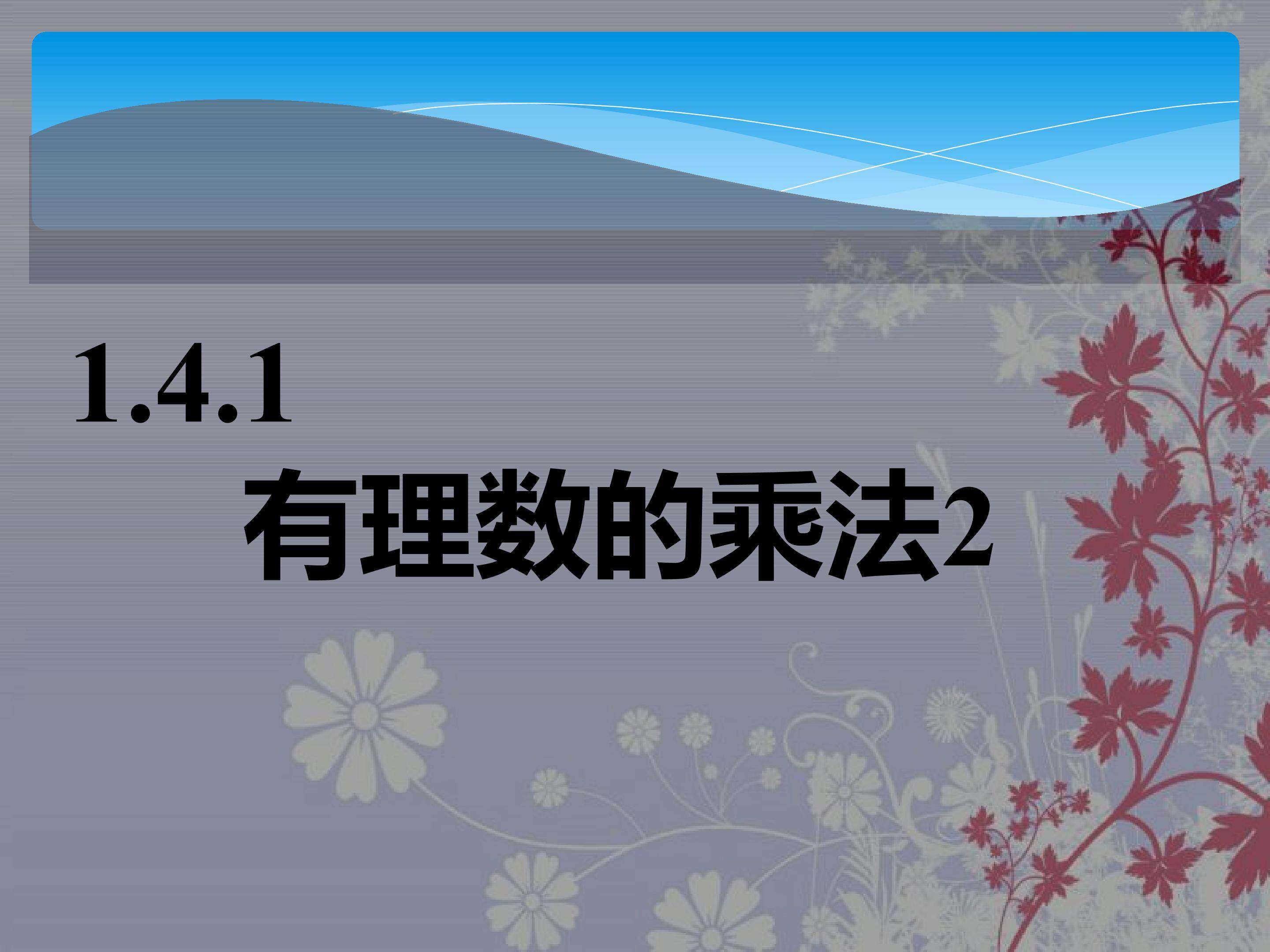 有理数的乘法(2)