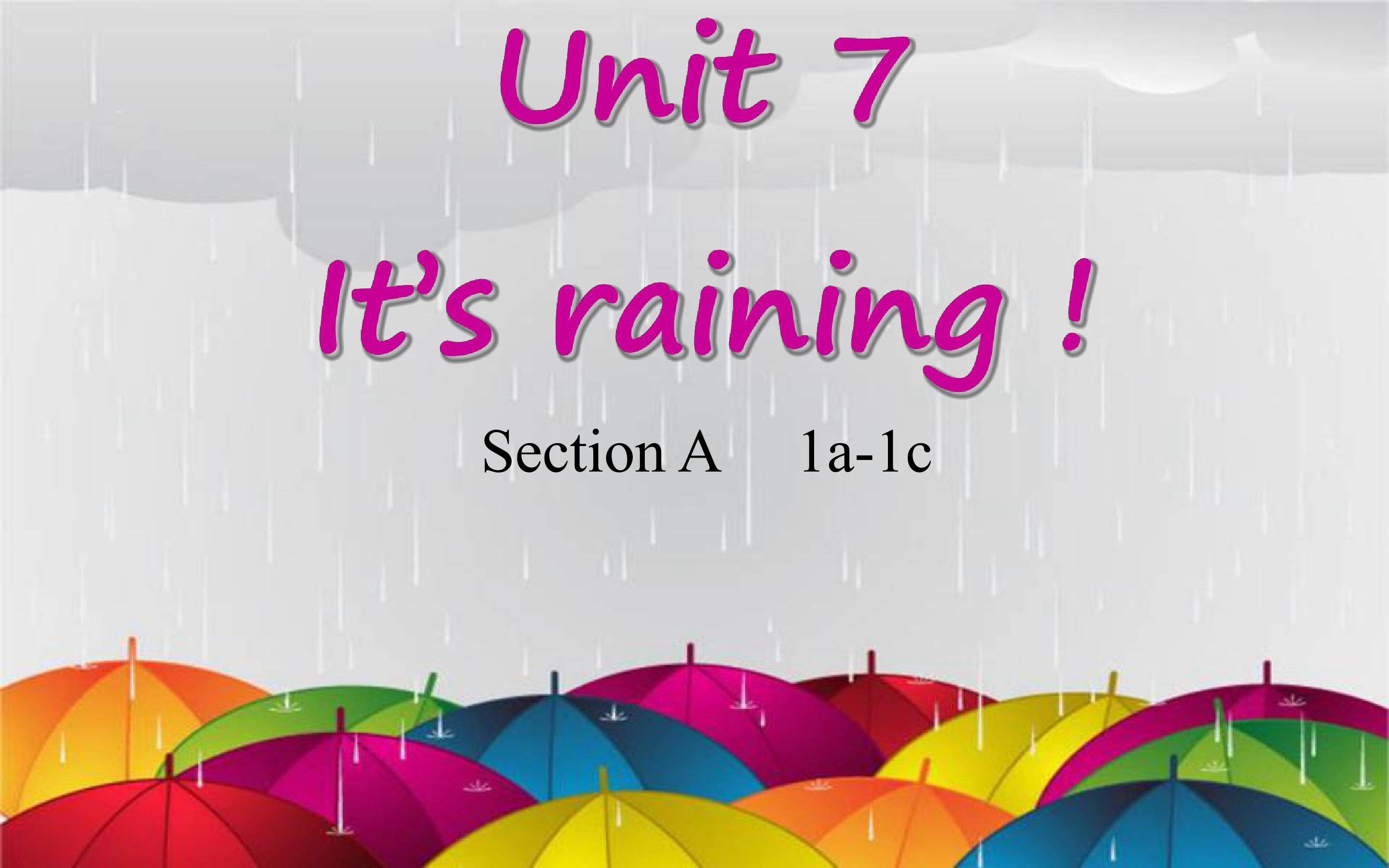 It's raining!