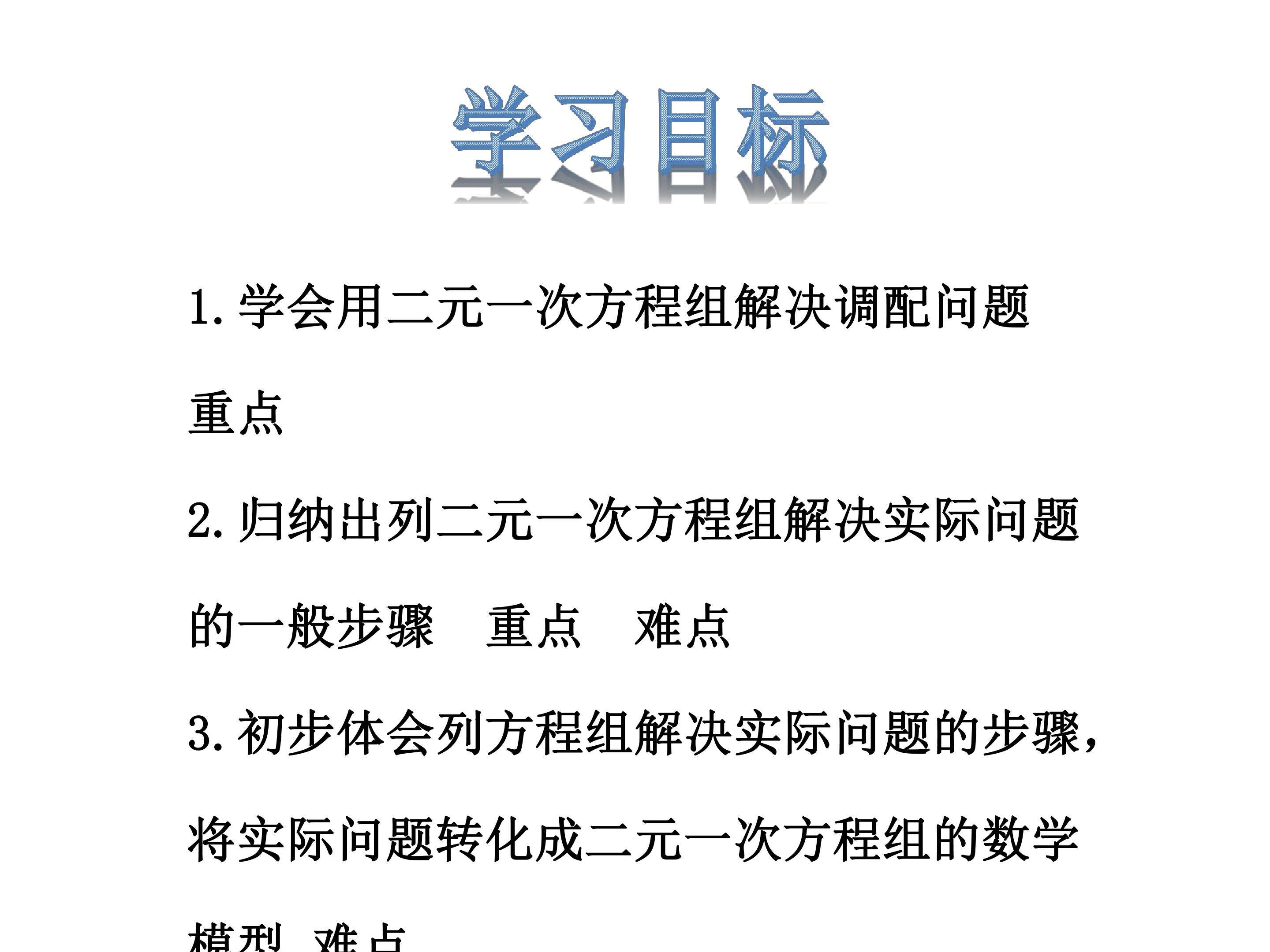 二元一次方程组