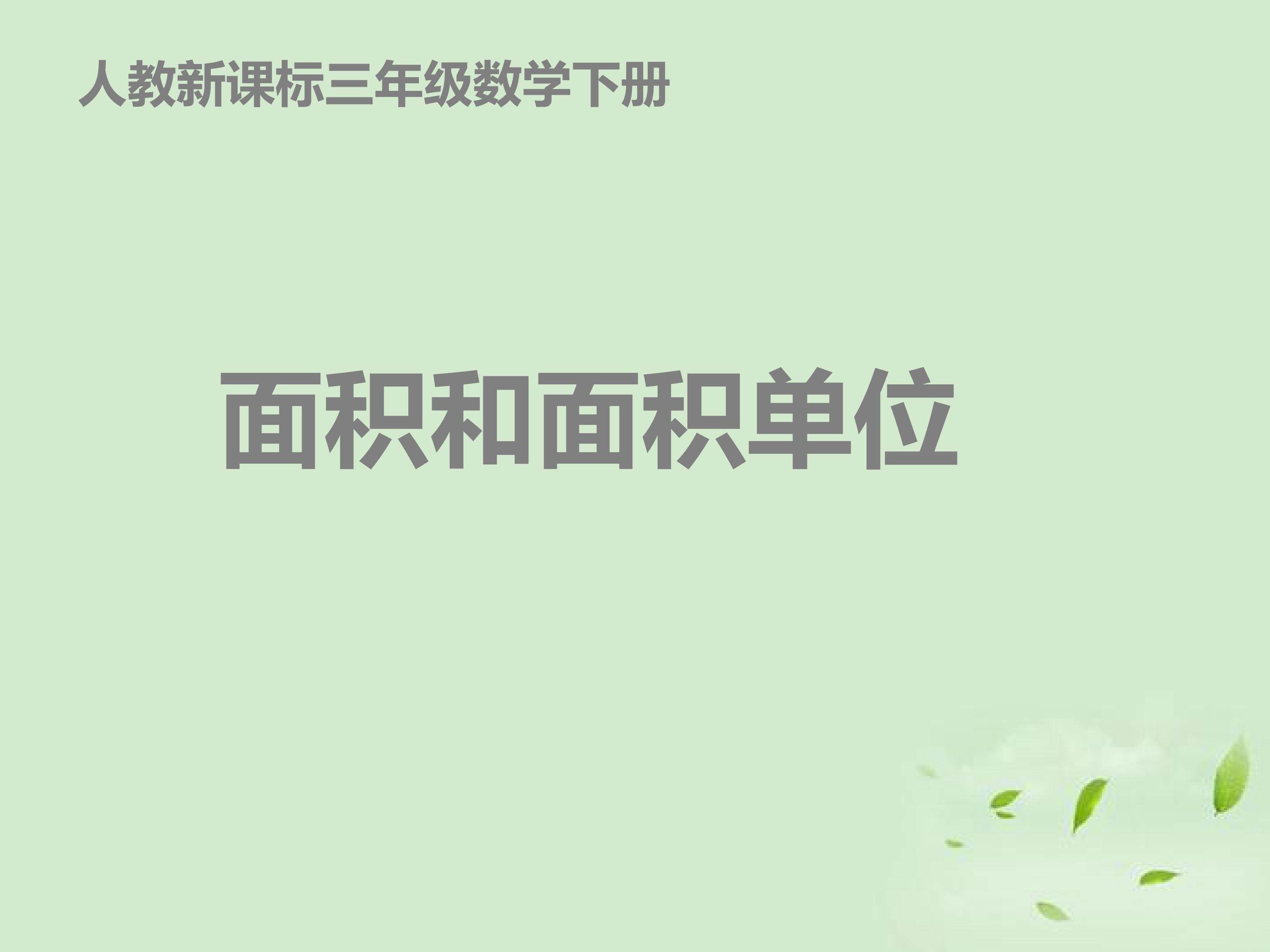 面积和面积单位
