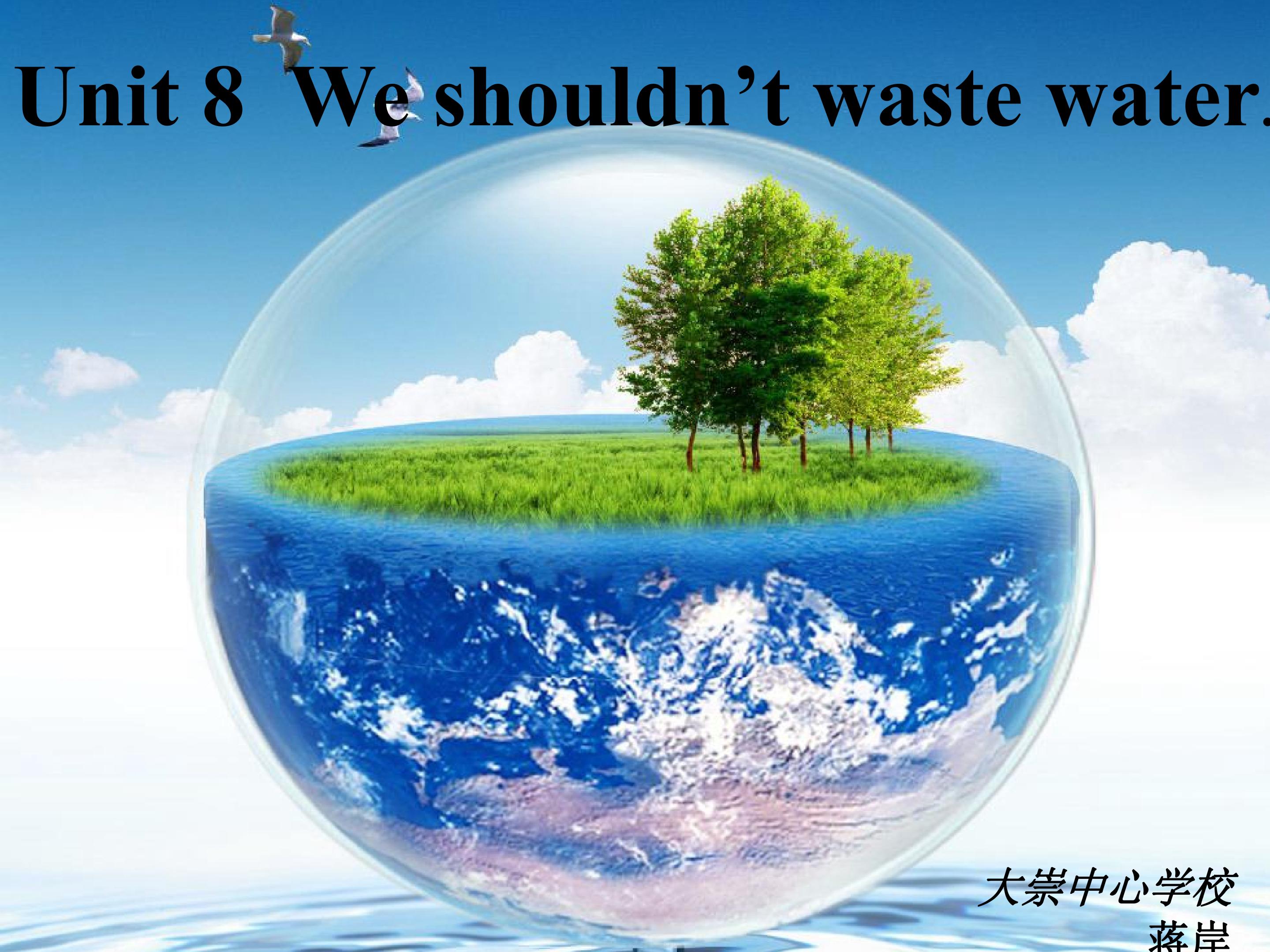 Unit 8 We should't waste water.